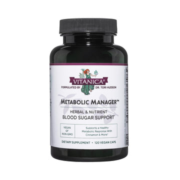 Vitanica Metabolic Manager - Herbal Supplement to Support Healthy Metabolic Response - Dietary Supplement with Vitamin D - Vegan Antioxidant Supplement - 120 Capsules VitanicaBuy Supplements Australia
