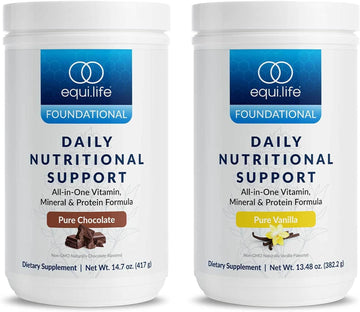 Equilife Daily Nutritional Support Bundle, Chocolate & Vanilla, 28 Servings