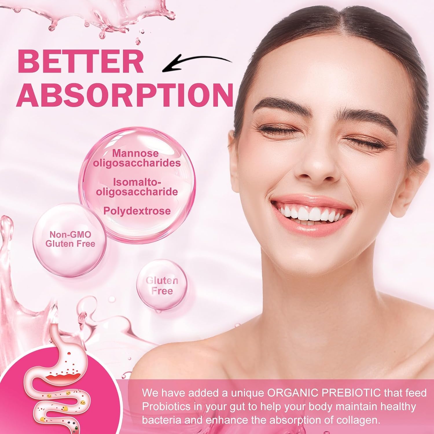 NATURE TARGET Multi Collagen Peptides Powder, 30 Stick Packs | Type I, II, III, V, X, Enhanced Absorption Hydrolyzed, With Prebiotics, Sugar-Free, Skin Hair Nail & Joint Support, Non-GMO