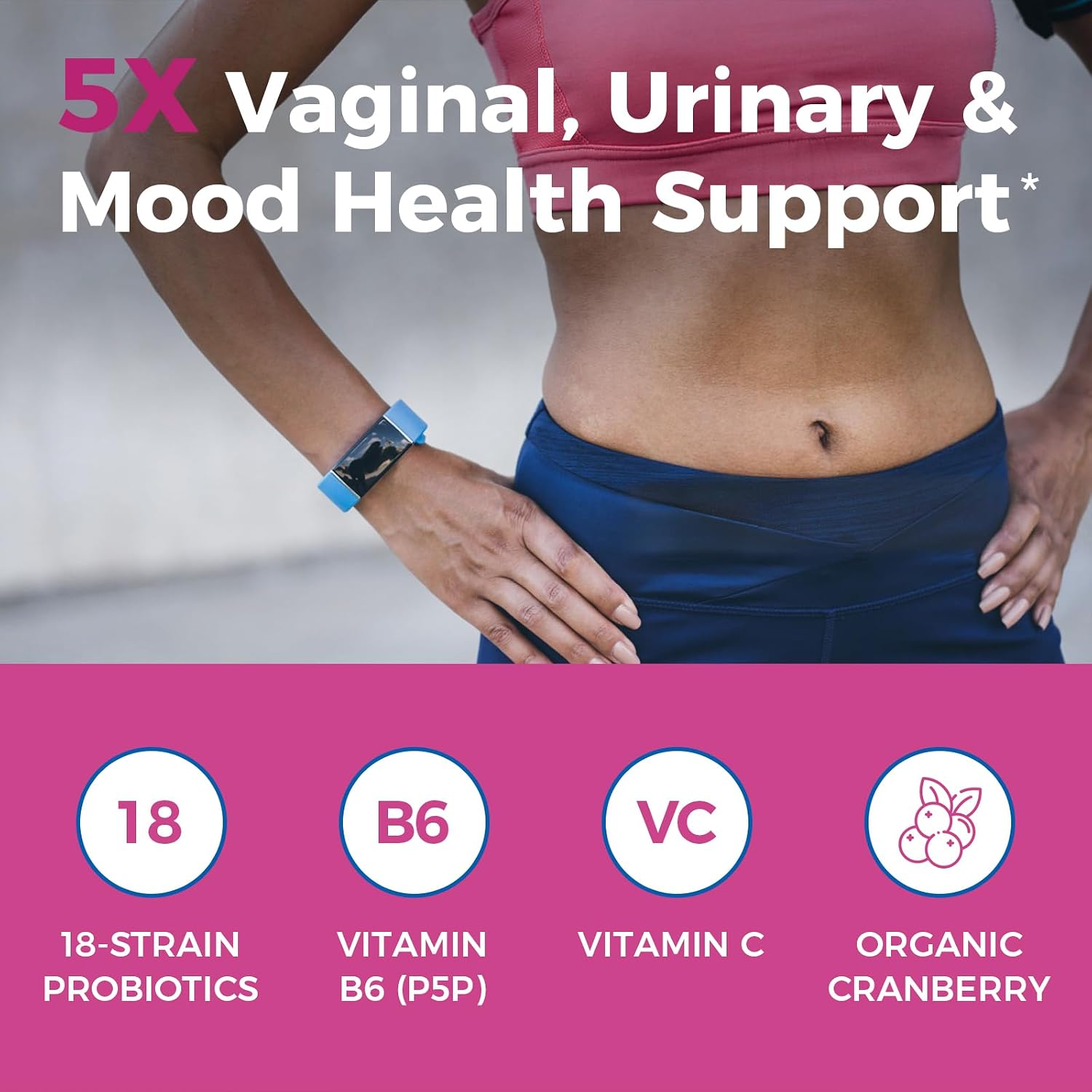 NewRhythm Women's Premium Bundle: Vaginal Health with P-5-P & Vitamin C + Menopause Relief with Botanicals, 18 Strains, 90 Capsules