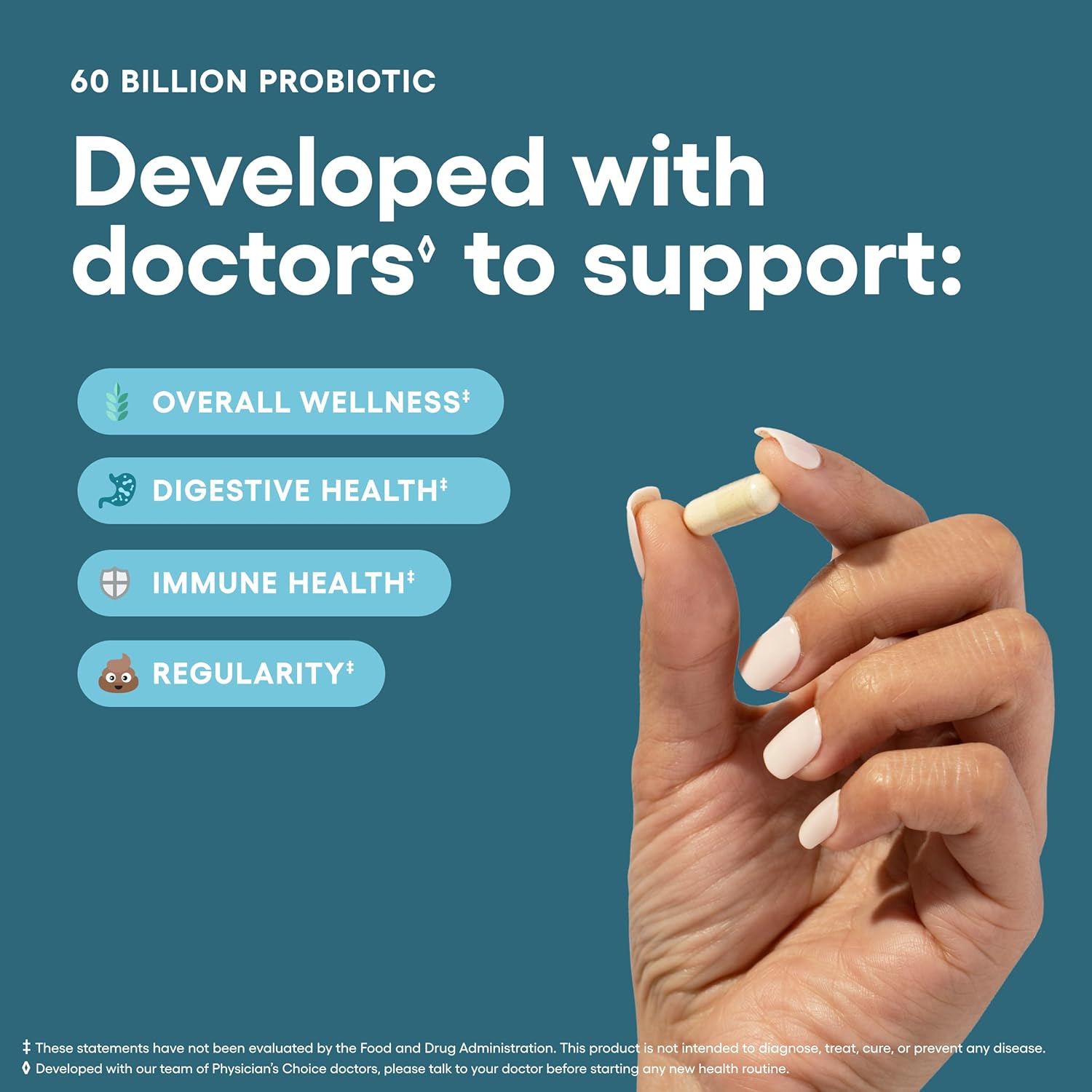 Physician's CHOICE Bloat & Gas Probiotic 30ct + 60 Billion Probiotic 30ct - Digestive Wellness Bundle