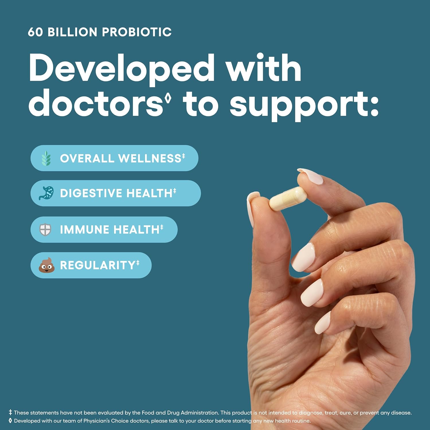 Physician's CHOICE - Optimal Gut Health Bundle: 60 Billion Probiotics + Digestive Enzyme 90ct for Digestive Comfort and Immune Support