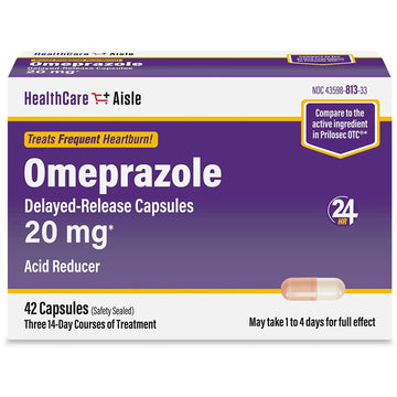 HealthCareAisle Omeprazole 20 mg, 42 Delayed-Release Capsules - Acid Reducer, Treats Frequent Heartburn, 42 Count (Pack of 1) HealthCareAisle buy supplements Au
