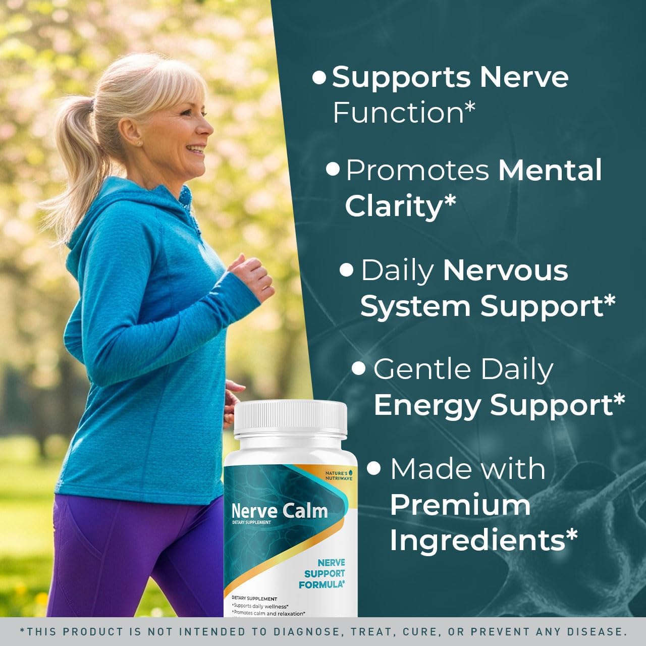 NerveCalm – Passion Flower & Prickly Pear Caps – 30 Ct, 1 Month Supply | Passion Flower, Prickly Pear & California Poppy | Vegan, Non-GMO, Made in USA | Easy-to-swallow capsule