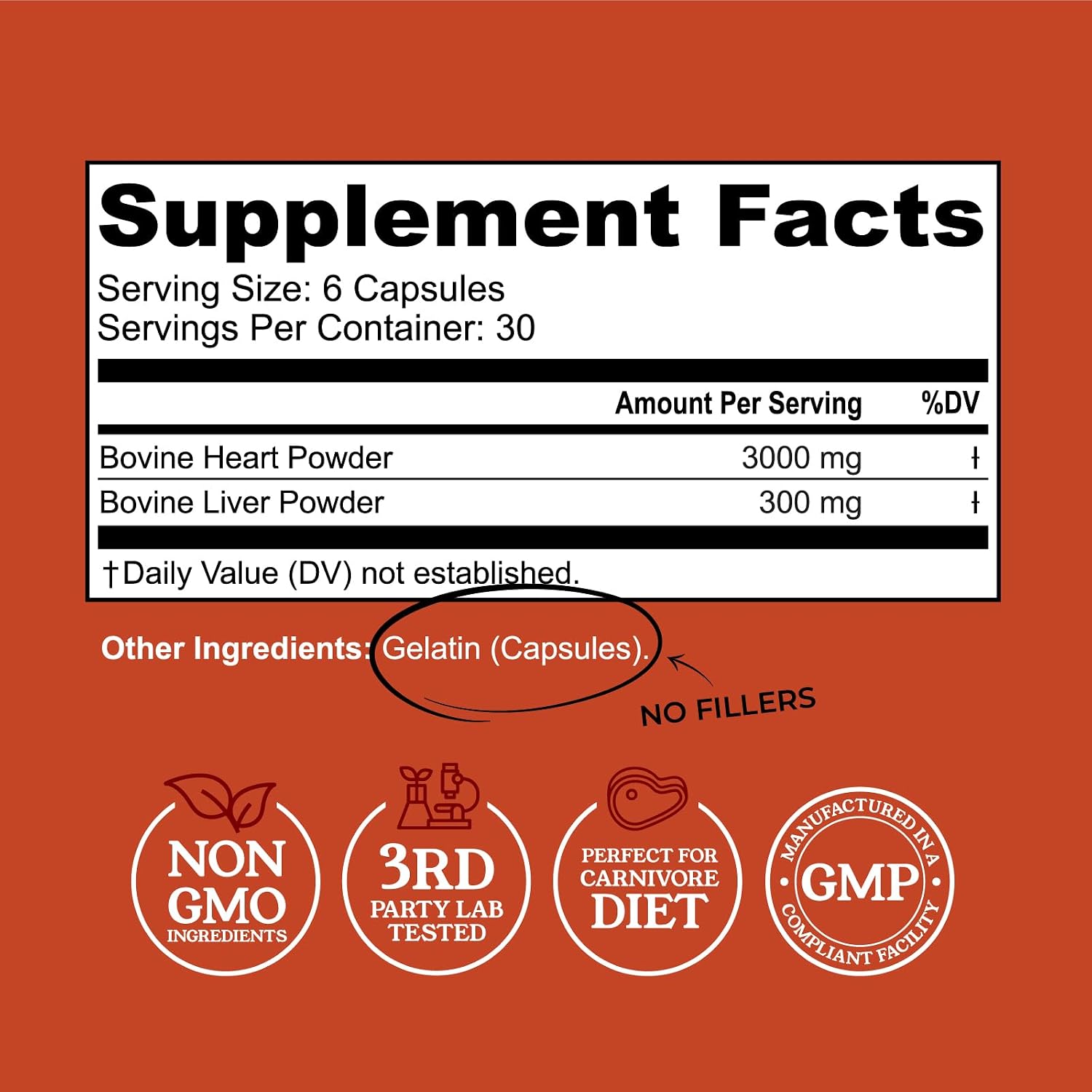 Beef Organ Complex + Organic Beef Liver + Grass Fed Heart & Liver Supplements - Organic Nutrient Dense Superfood for Overall Energy, Health, & Wellness - No Fillers, Freeze Dried Supplements