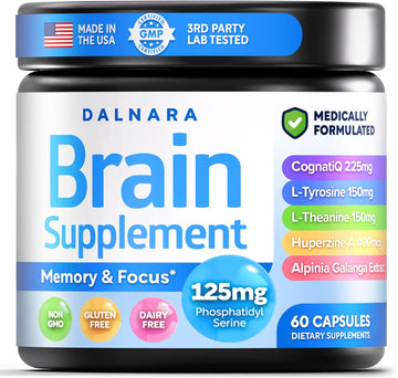 Brain Fog Supplement for Women – Memory & Focus Support for Perimenopause and Menopause – Cognitive Support with Phosphatidylserine, CognatiQ & L-Theanine – Brain Health Capsules – 60 Count