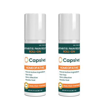 Capsiva Pain Relieving Gel, Absorbs Fast, Odor-Free, Safe for Prescription, No Known Side Effects (Gel Roll-On, 2 Pack, 3 Oz Each) CapsivaBuy Supplements Australia