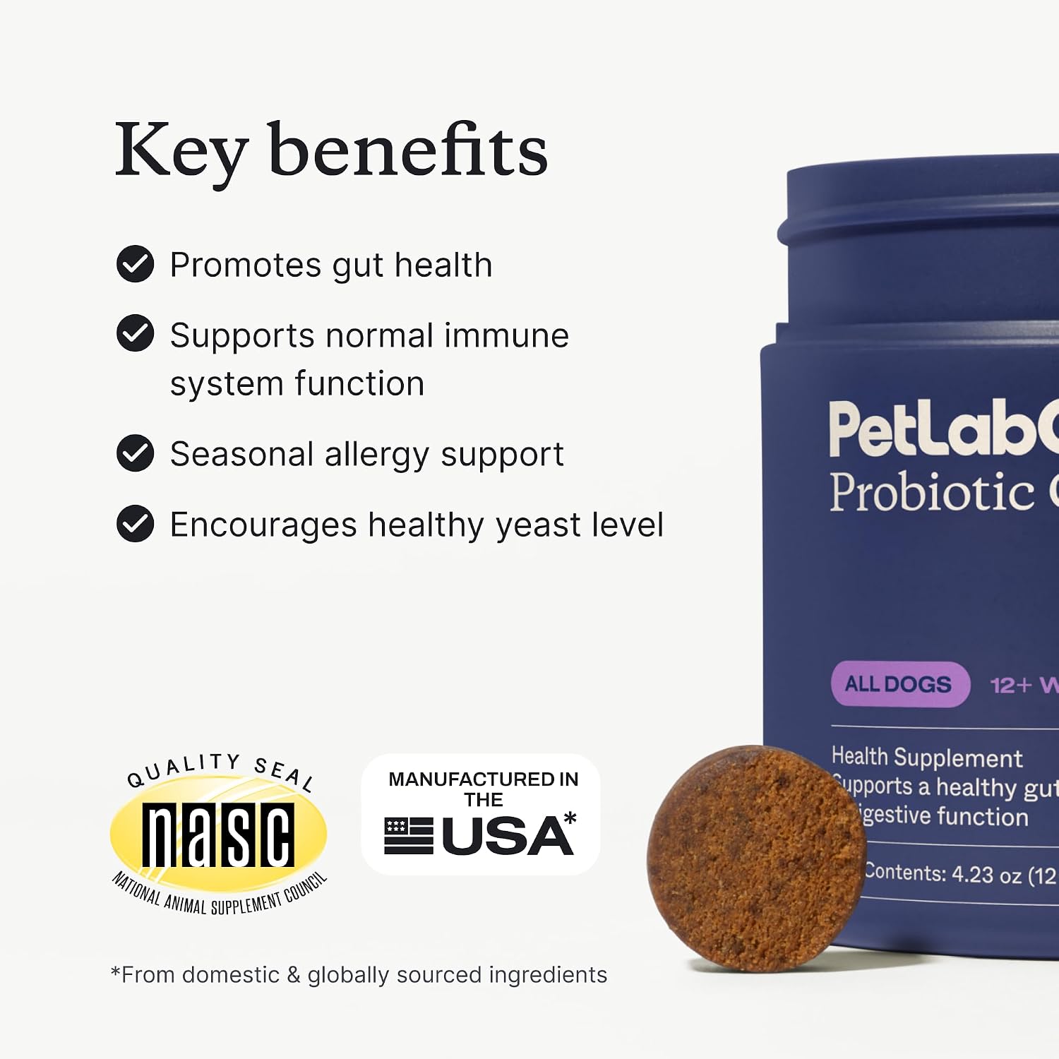PetLab Co. - Gut & Allergy Support Bundle: Dog Probiotics for Effortless Gut Health Support & Allergy & Immune Chews for Seasonal Allergy Support – Target paw Licking & Scratching at the Source