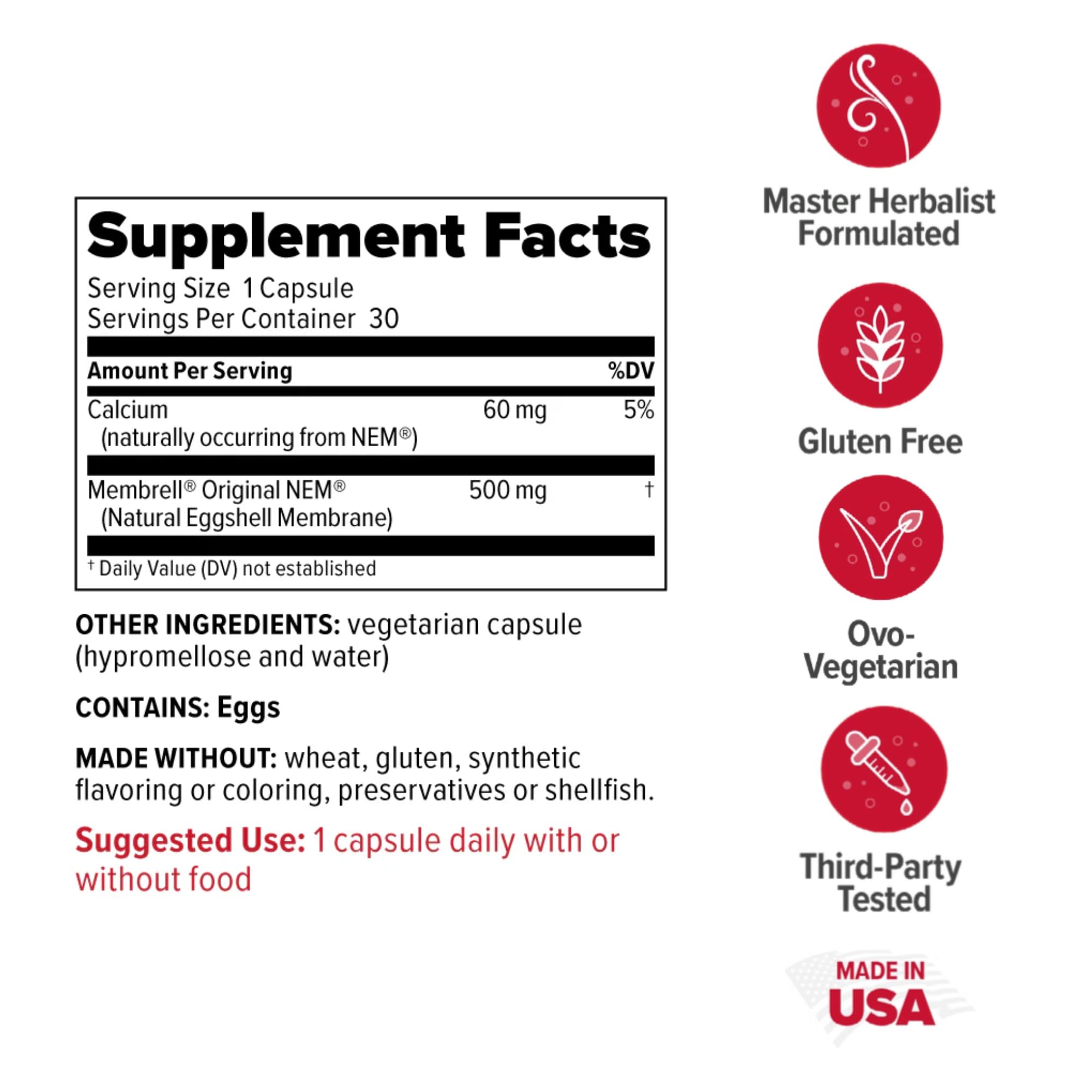 Redd Remedies, Joint Health Original, Helps Strengthen Connective Tissue and Cartilage, 30 Vegetarian Capsules
