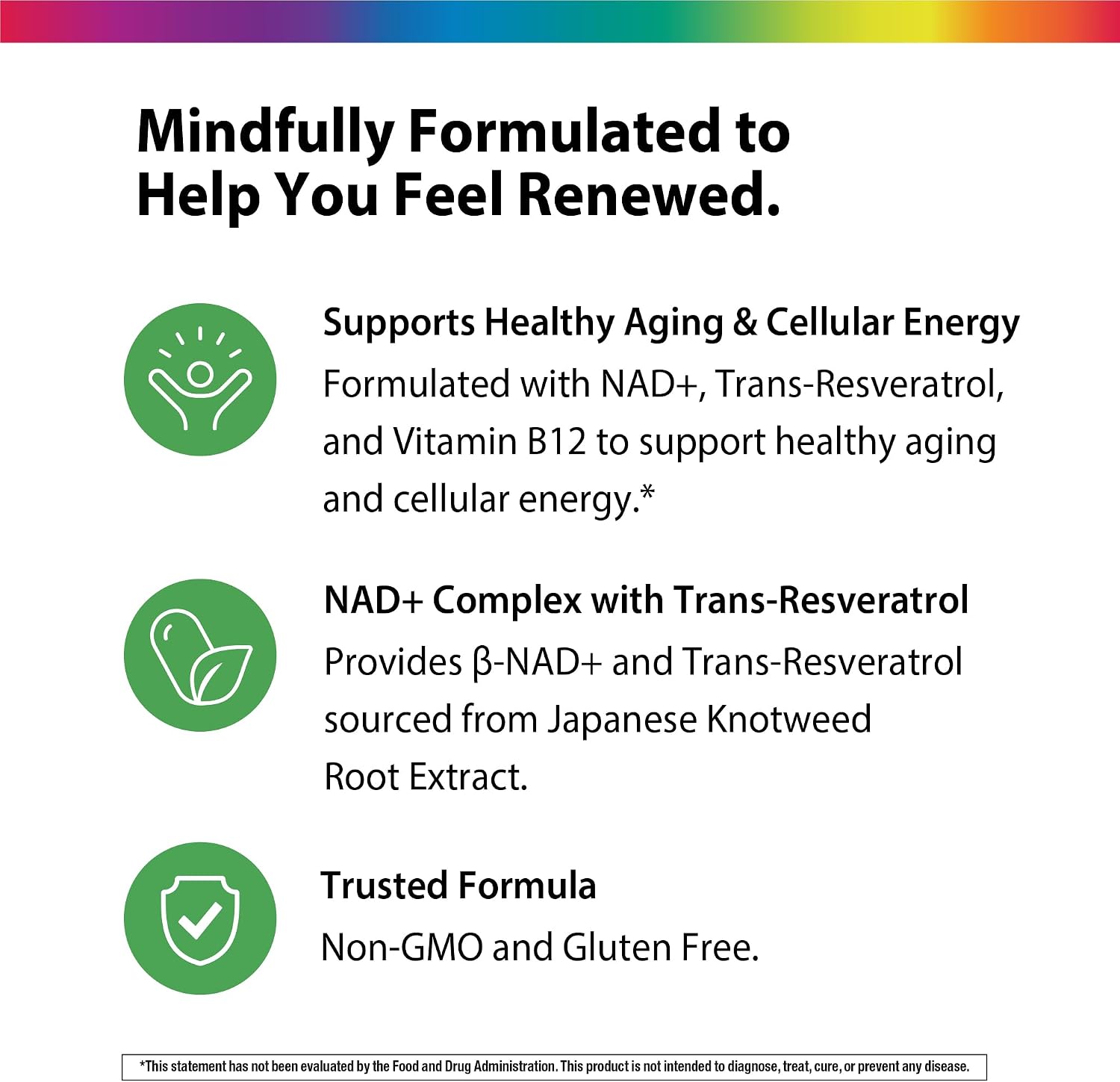 Rainbow Light NAD + Trans-Resveratrol Multi Collagen | 60 Rapid Release Capsules | Supports Healthy Aging & Cellular Energy | Non-GMO and Gluten Free