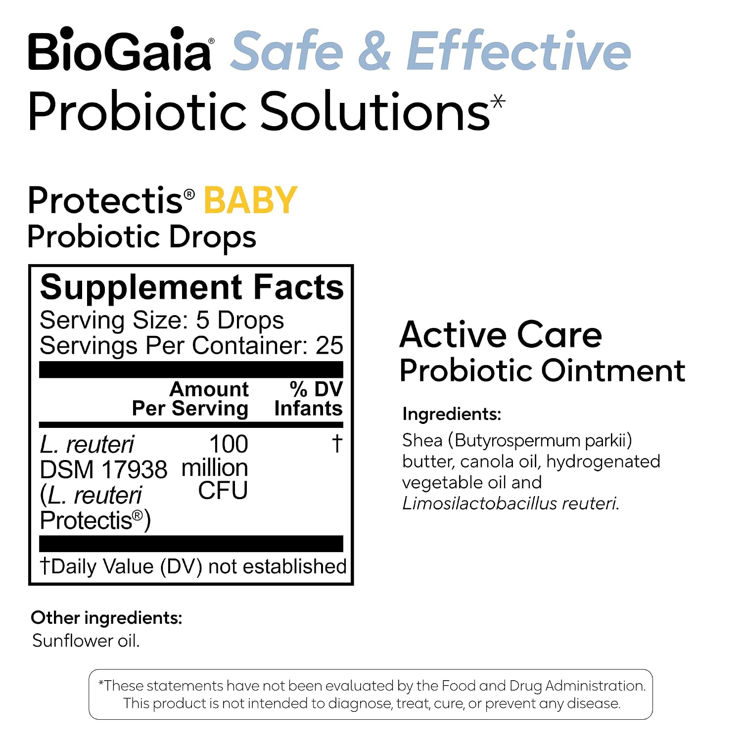 BioGaia Baby Probiotic Essentials For Digestive & Skin Health | Drops Ease Colic, Gas & Tummy Issues | Ointment Soothes & Hydrates Dry, Irritated Skin
