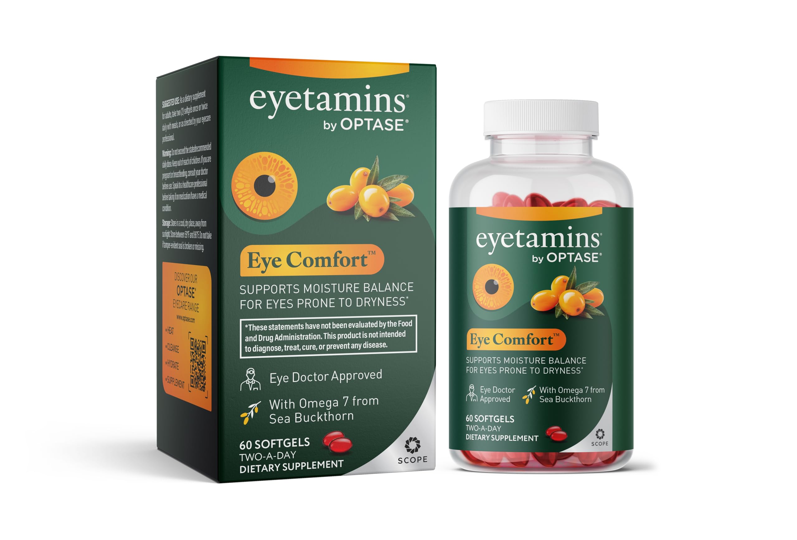 eyetamins® by OPTASE® Eye Comfort™ - 60 Softgels - Eye Doctor Recommended - an Omega-Based Eye Supplement formulated to Support Moisture Balance and Eye Comfort from Within. Plant Based Soft gels. eyetaminsBuy Supplements Australia