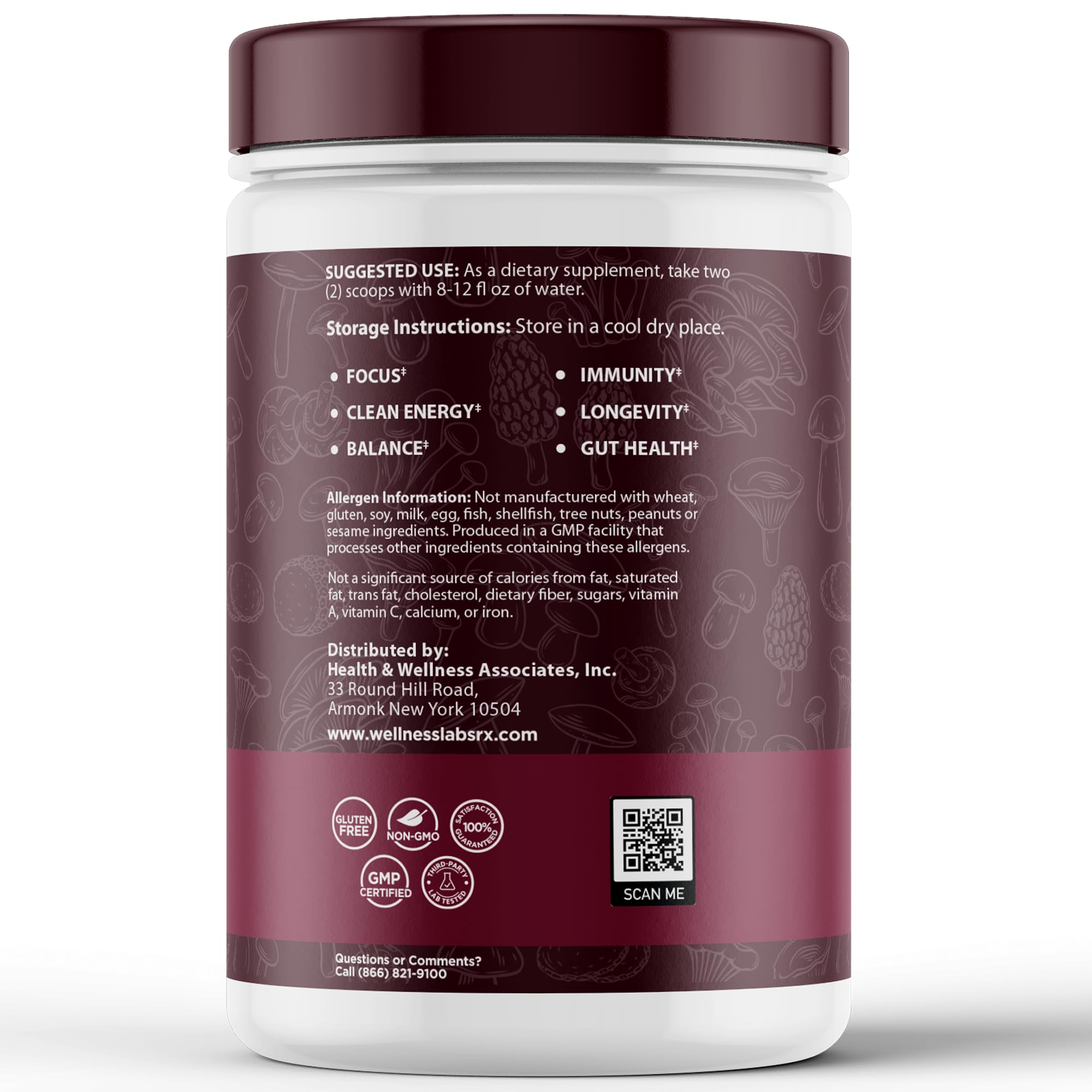 Mushroom Coffee, 90 Servings Organic Mushrooms Instant Coffea, Great Tasting Colombian Keto Coffee, 7 Superfood Mishrooms Lions Mane, Chaga, Reishi, Cordyceps, Maitake, Shiitake, and Turkey Tail