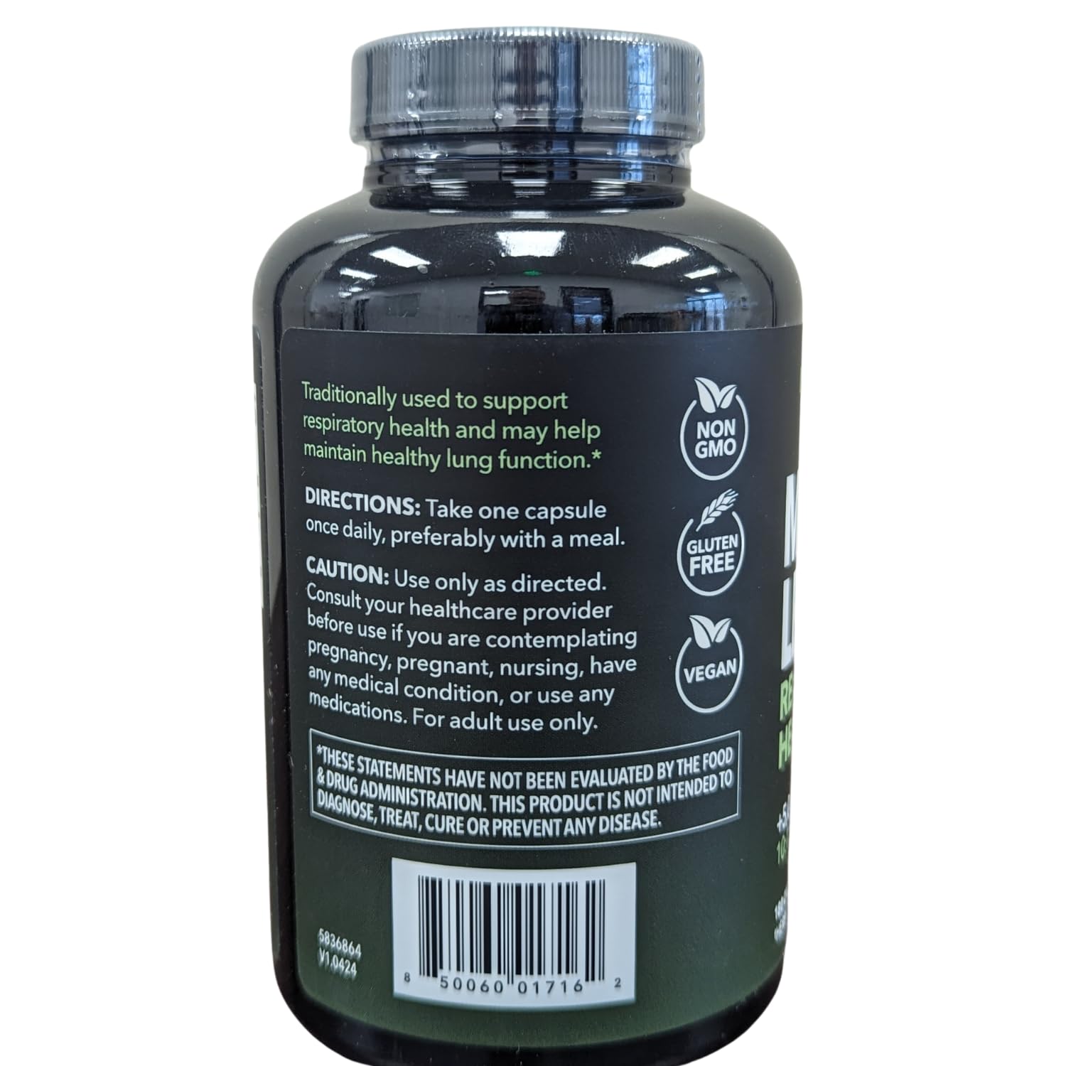 500mg Mullein Extract for Lung Support and Respiratory Health, 30 Count | Mullein Leaf Capsules for Respiratory Health, Vegan, Non-GMO Herbal Supplement for Overall Daily Wellness, 1 Month Supply