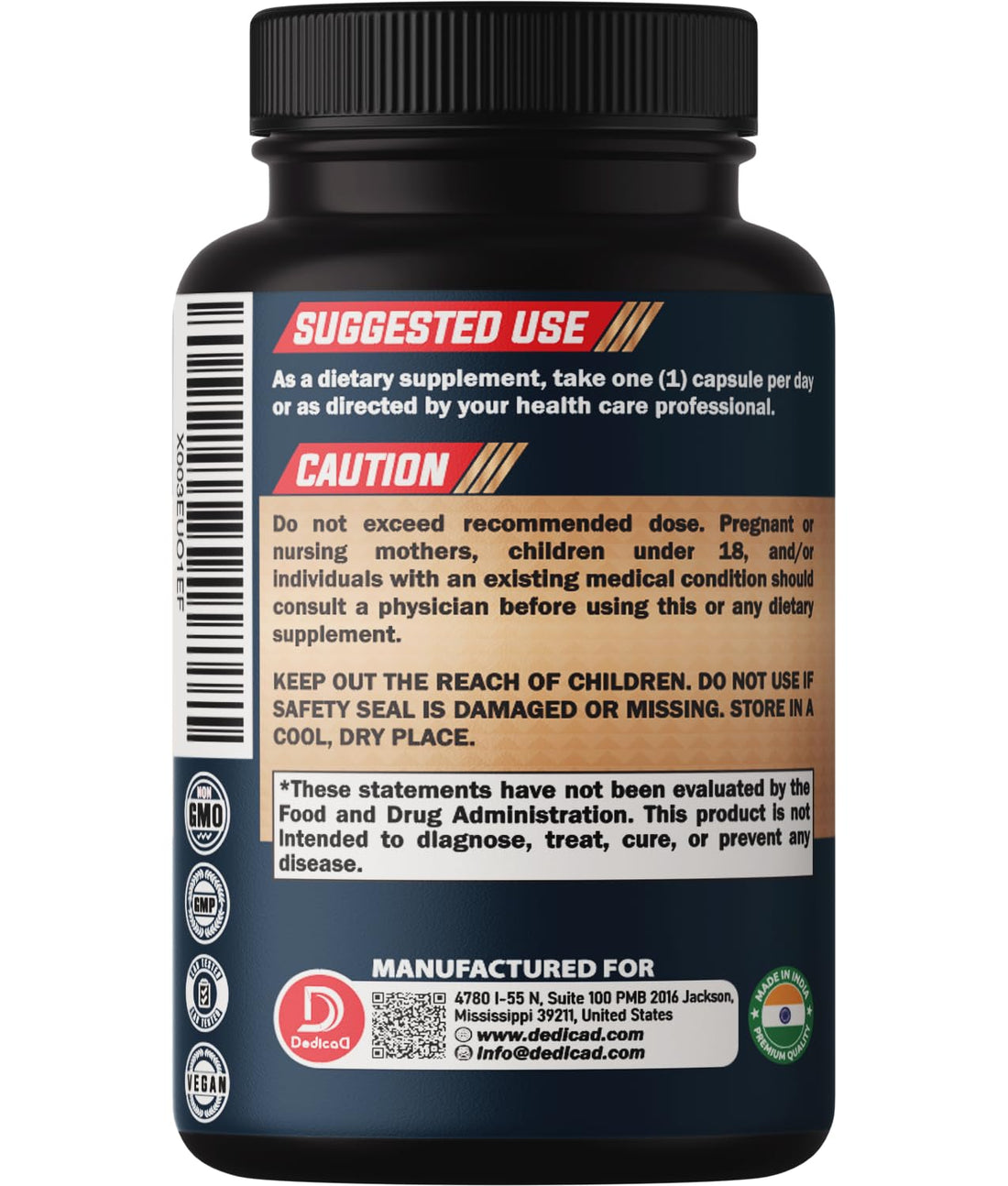 Two bottles of Dedica Noni dietary supplement on a white background