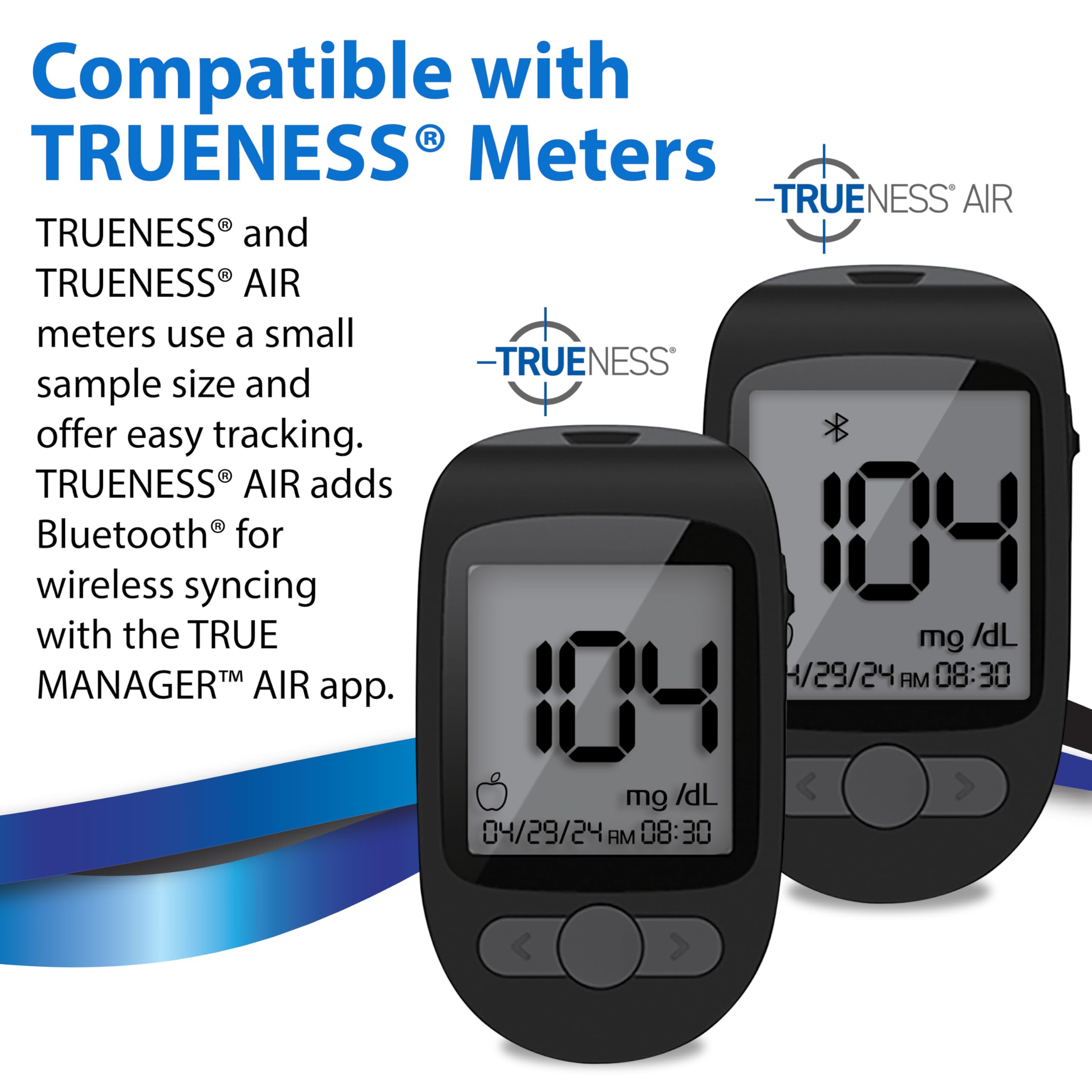 TRUENESS Blood Glucose Test Strips, 50 Count | Blood Glucose Test Strips Compatible with TRUENESS Family of Self Monitoring Blood Glucose Meters, Fast 5 Second Results