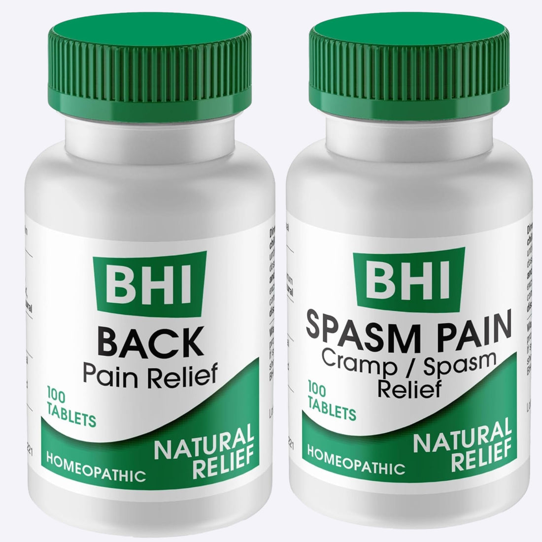 BHI Pain & Spasm Bundle BHI Back Homeopathic Support for Back Pain (100 Tablets) +BHI Spasm, Natural Relief for Cramps & Spasms, Homeopathic Medicine (100 Tablets) MediNaturaBuy Supplements Australia