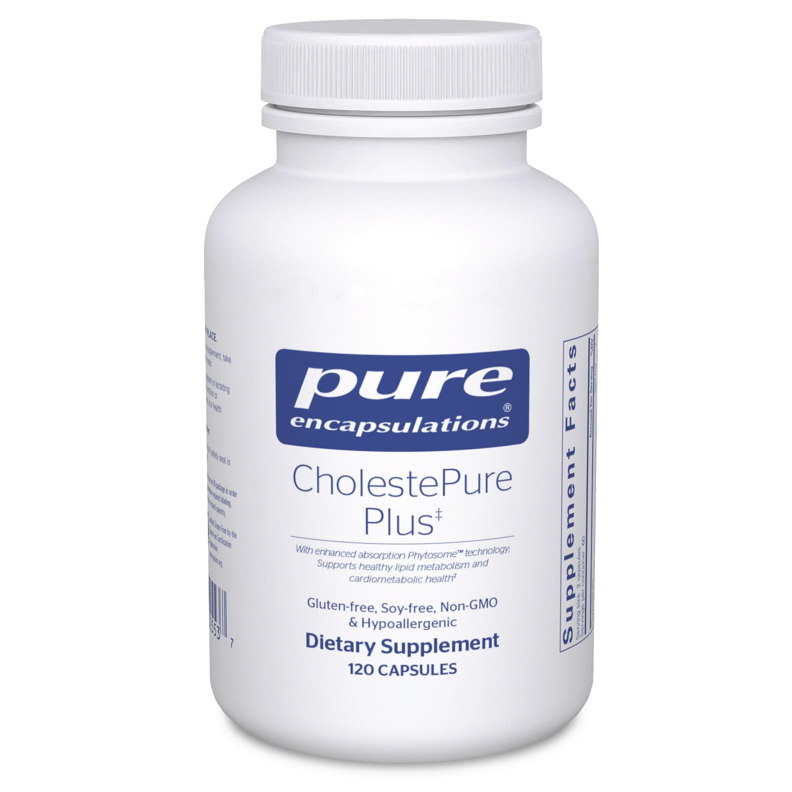 Pure Encapsulations CholestePure Plus 120's - Supports Lipid Metabolism & Heart Health* - Berberine Supplement - with Citrus Bergamot - Gluten Free & Non-GMO - 120 Capsules Pure EncapsulationsBuy Supplements Australia