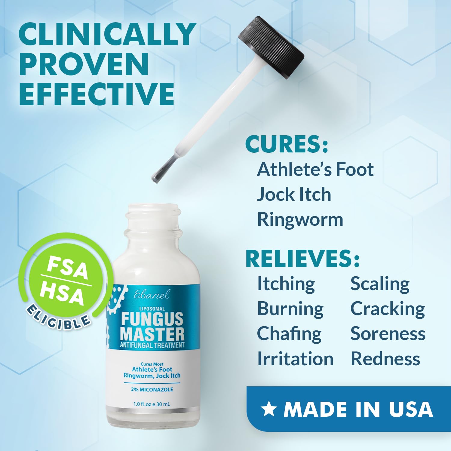 Ebanel Bundle of Hemorrhoid Master, and Foot Fungus Treatment 1 Oz