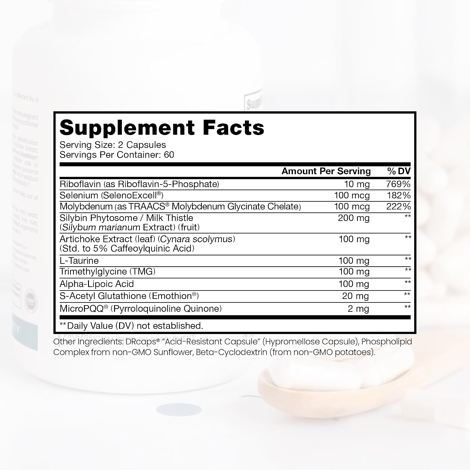 Pure Therapro Rx Liposomal Liver Detox + 120 Acid-Resistant VCaps | Soy-Free Liposomal Format Containing Methylation Nutrient Cofactors | Supports Liver Detox and Cleansing | Vegan