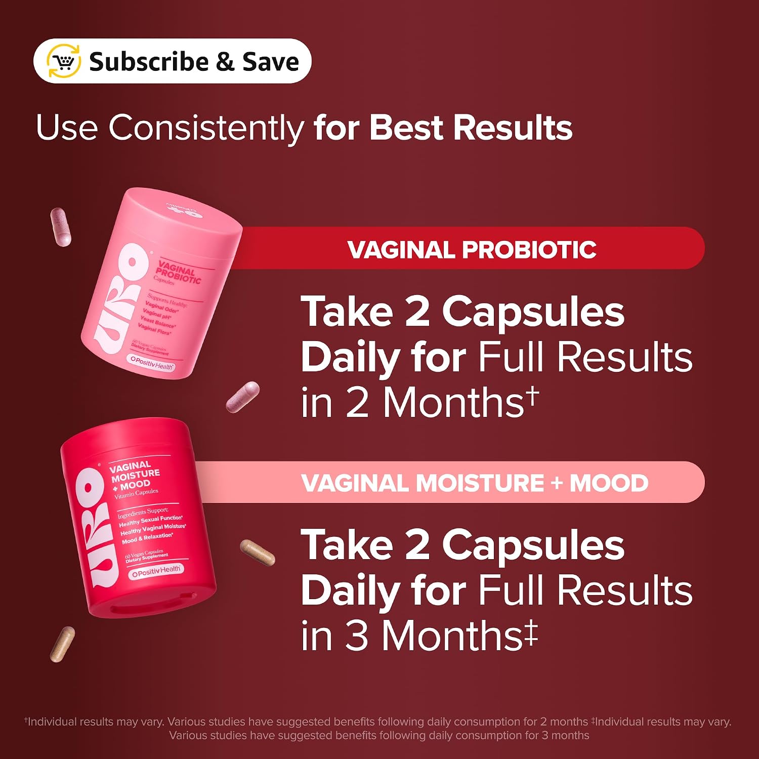 O Positiv URO Wet & Wild Bundle – Vaginal Probiotic & Moisture + Mood