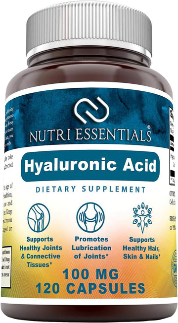 Hyaluronic Acid Dietary Supplement - 100 mg 120 Capsules (Non-GMO) - The Best Supplements for Joint Health, Skin Care & More*