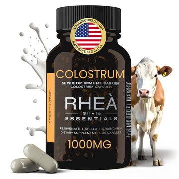 Rhea Bovine Colostrum Supplement for Women, Colostrum Capsules for Gut Health, Digestion, Bloating, Beauty, Immune Support, Bovine Colostrum for Humans, Colostrum Pills (60caps) RHEASILVIABuy Supplements Australia