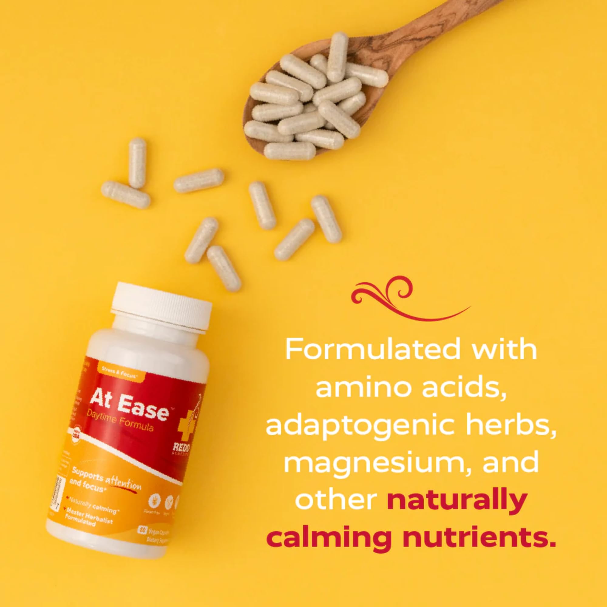 Redd Remedies, At Ease, Supports Relaxation and Stress Resistance, 80 Vegan Capsules