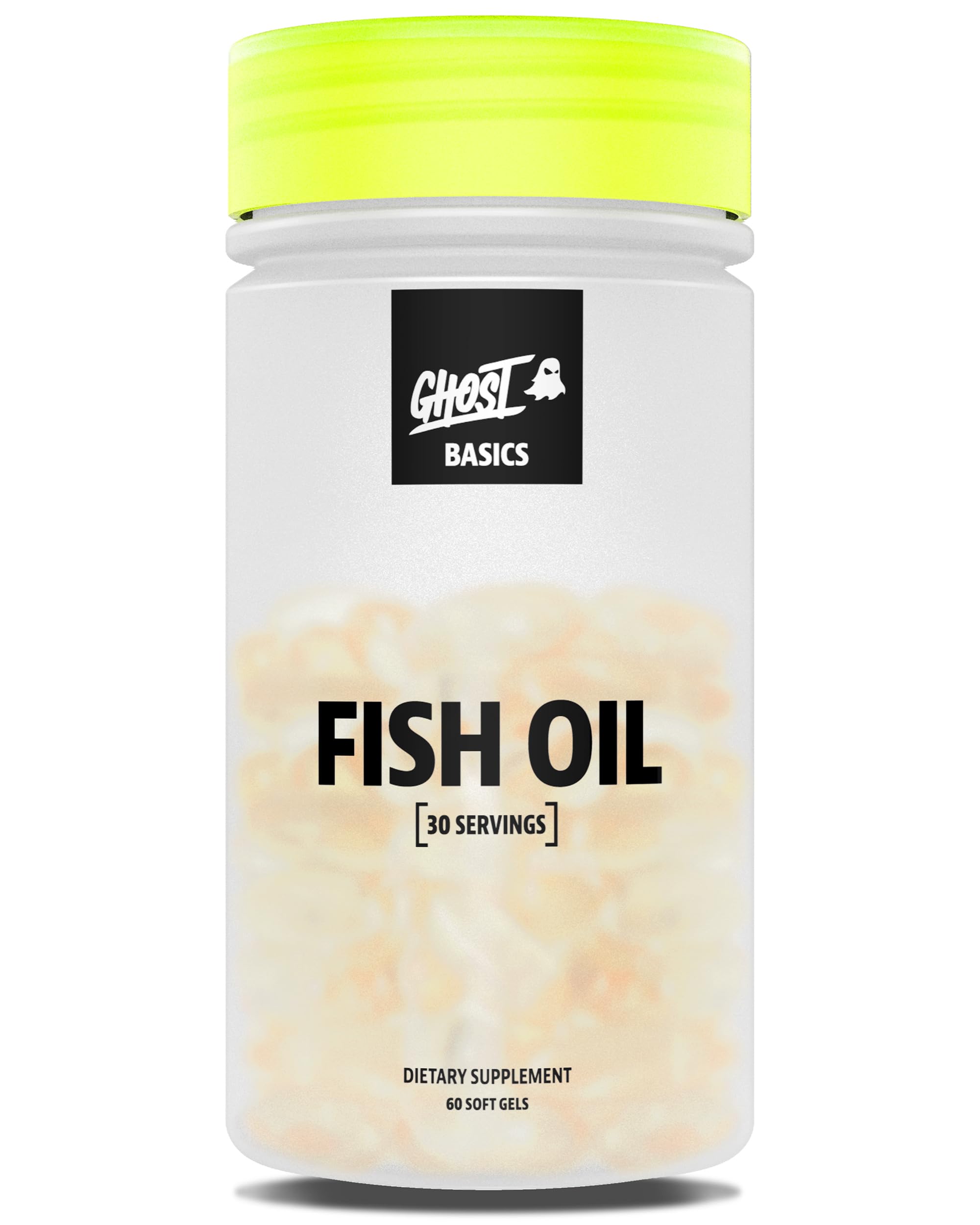 GHOST Basics Fish Oil Supplement, 3000MG Daily Omega 3 Fatty Acids with DHA & EPA for Brain, Heart Health & Immunity Support - Gluten-Free & Soy-Free - 60 Enteric Coated Softgels GHOSTBuy Supplements Australia