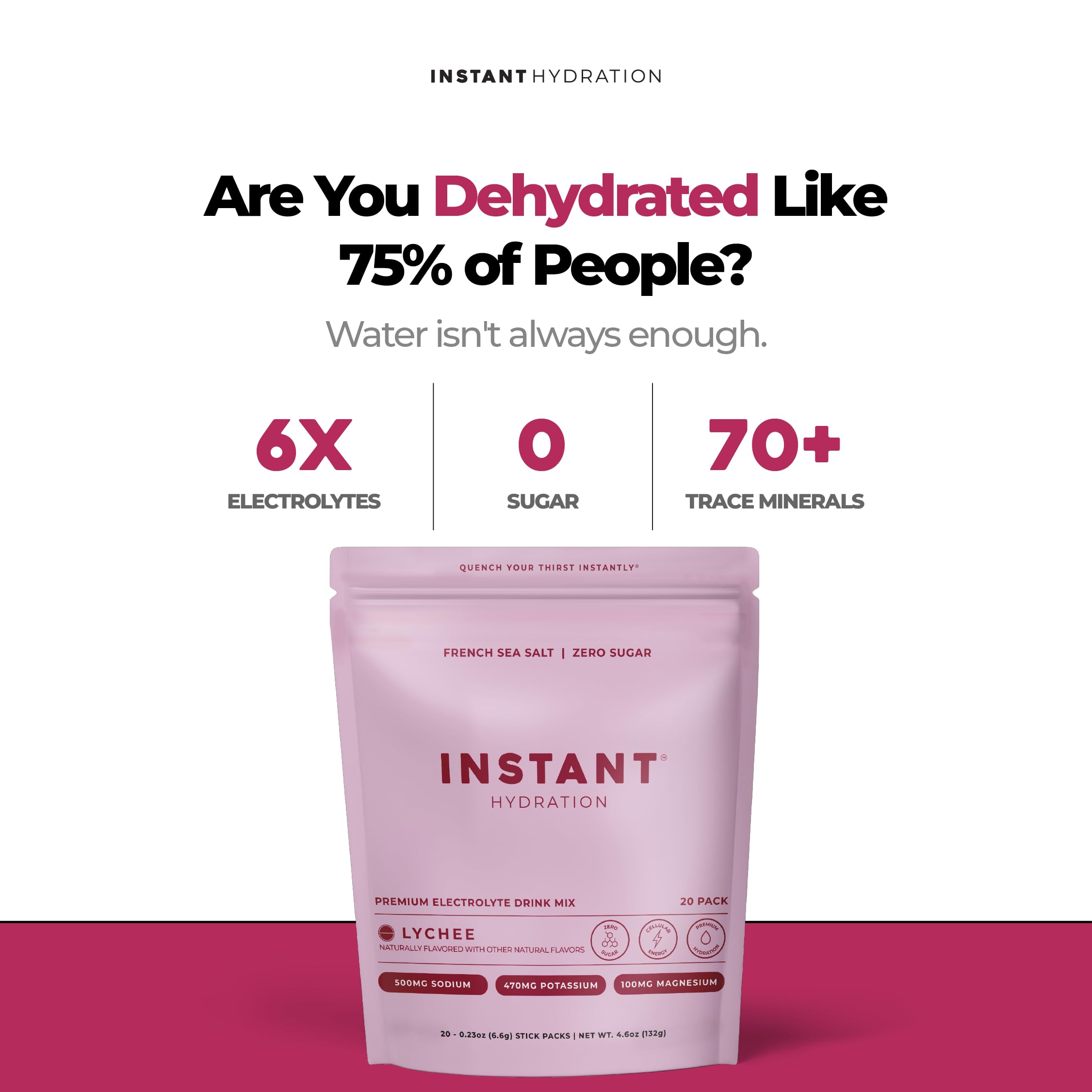 Instant Hydration Sugar Free Electrolytes Powder Packets Variety Pack - Watermelon, Raspberry, Lemon Lime Drink Mix & Travel Essentials with Magnesium and Potassium - Post Workout Recovery - 20 Sticks