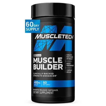 Muscletech Nitric Oxide Supplements for Men & Women, Muscle Builder (60 Capsules) - Nitric Oxide Booster Supplement Supports Muscle Gain & Performance