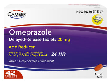 Camber Omeprazole 20mg Delayed-Release Tablets, Heartburn and Acid Reducer Reflux Medicine (42 Count) CAMBER PHARMACEUTICALS, INC buy supplements Au