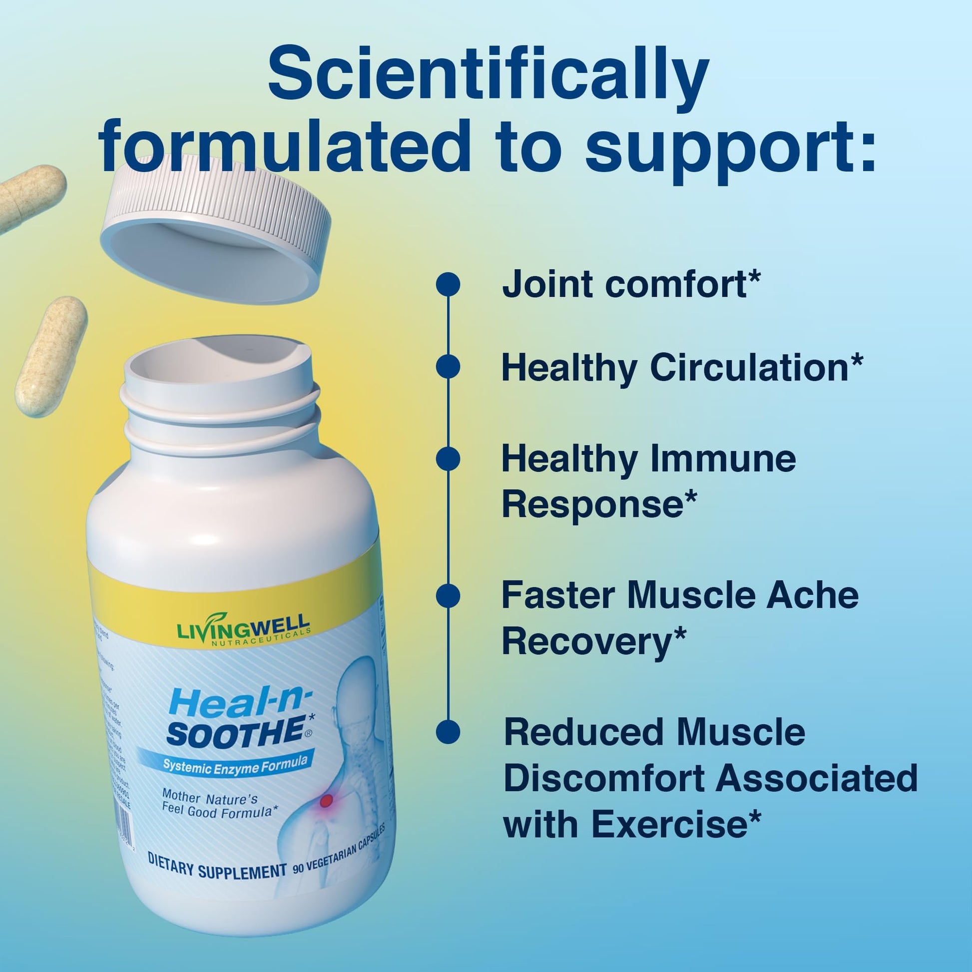 HEAL-N-SOOTHE and Natural Cleanse Dietary Supplement Bundle - Proteolytic Enzymes Formula with Turmeric, Bromelain, & Boswellia for Joint Support, Buckthorn Bark, Psyllium Husk, Milk Thistle, & Ginger HEAL-N-SOOTHE buy supplements Au