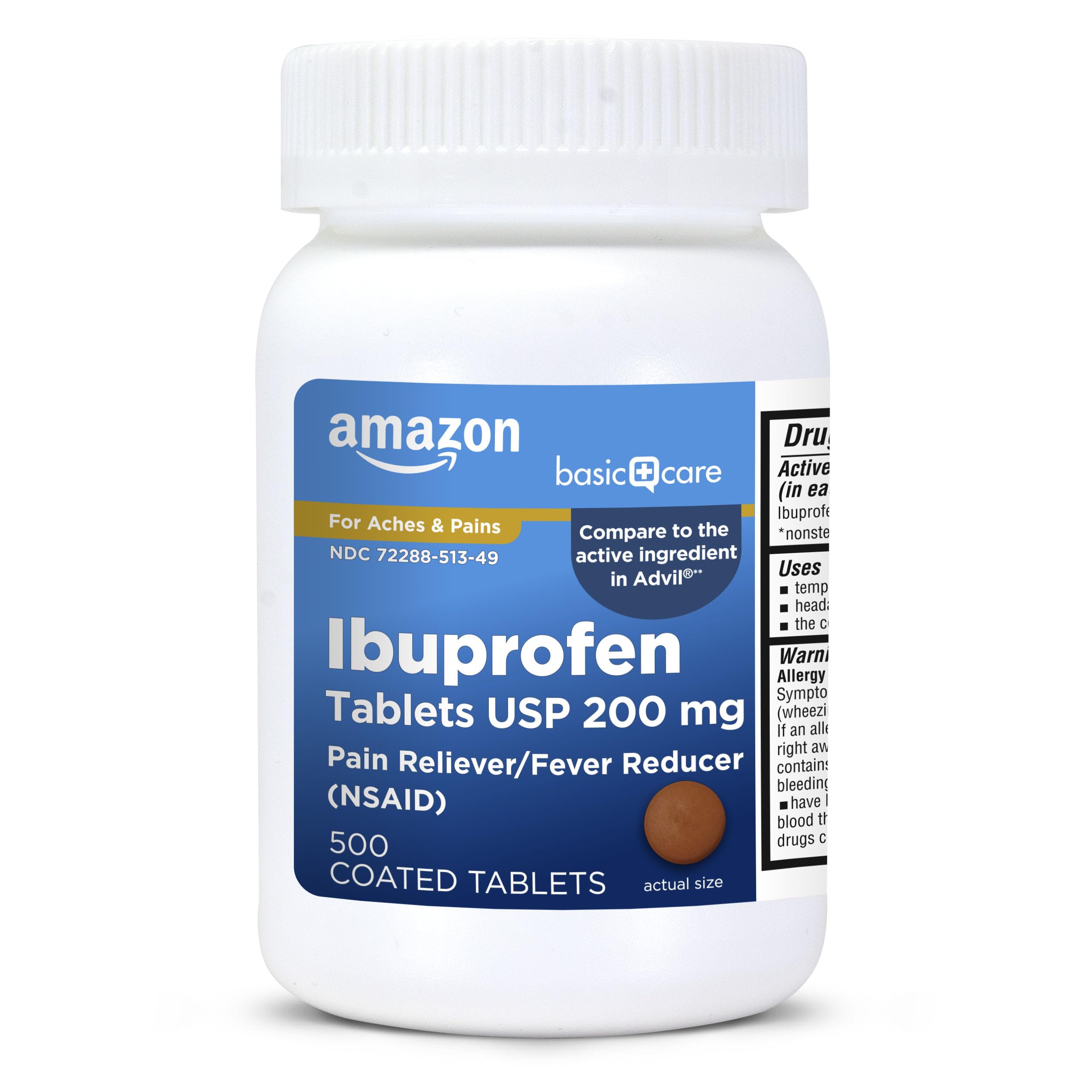 Basic Care Ibuprofen Tablets, 500 Count Amazon Basic Care buy supplements Au
