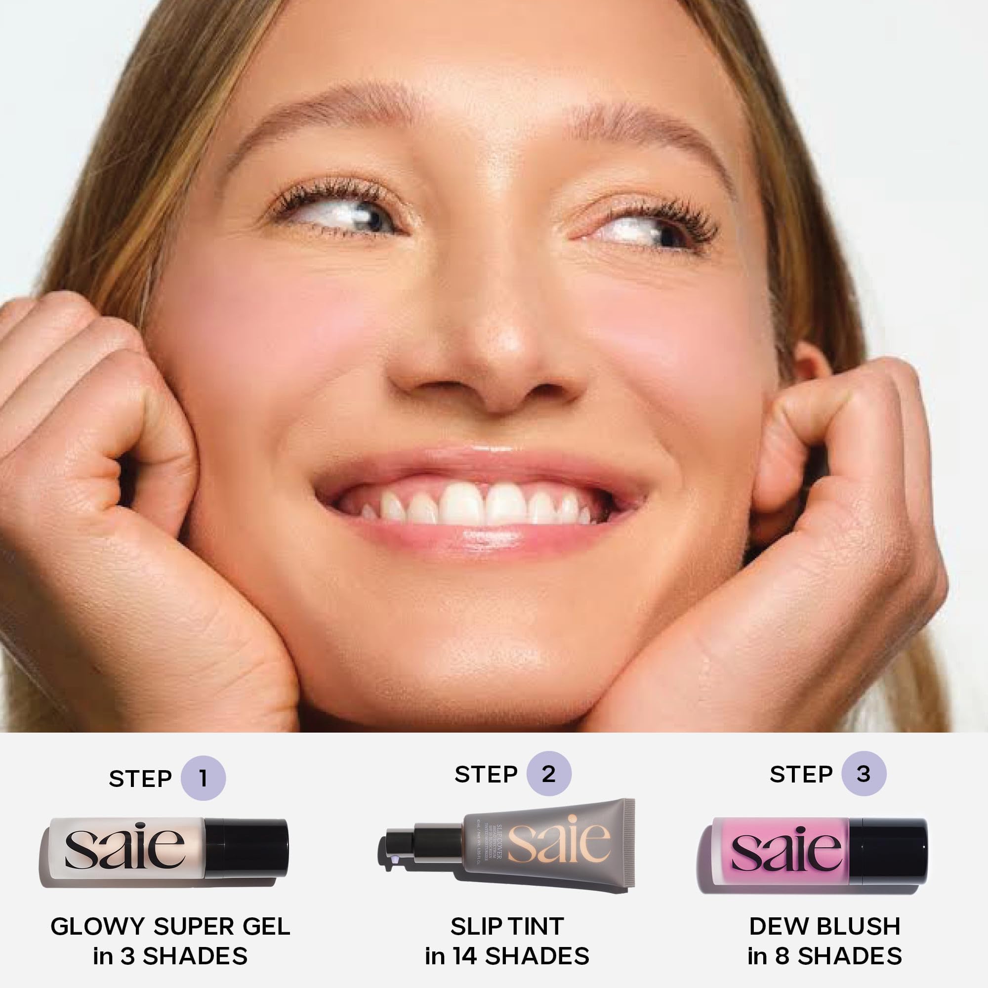 Saie Glowy Super Gel - Hydrating Makeup Primer and Illuminating Glow Serum Enriched with Vitamin C and Squalane Oil - All-Over Liquid Highlighter Makeup for Instant Glass Skin - Starglow (1 oz) SaieBuy Supplements Australia