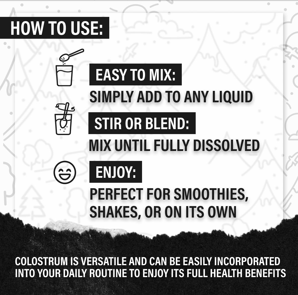 Cocotropic Organic Mushroom Cacao Mix (8oz) & Colostrum Powder (5.22oz) Bundle for Gut Health and Energy