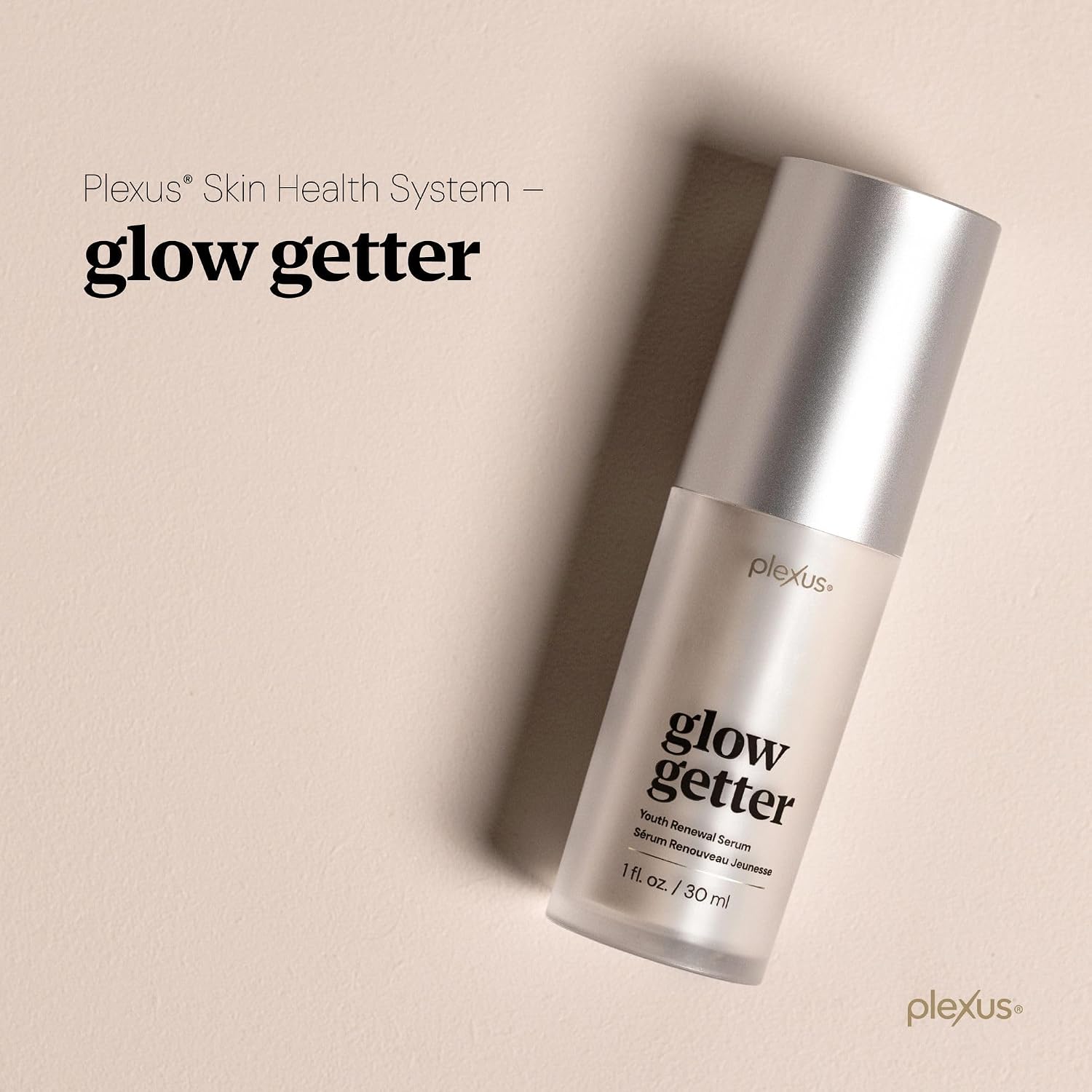 Plexus Glow Getter™ Youthful Renewal Serum | 1 Fl Oz / 30 ml | Firms & Smooths Skin | Peptides, Vitamin C, Hyaluronic Acid | Helps Improve Skin Texture