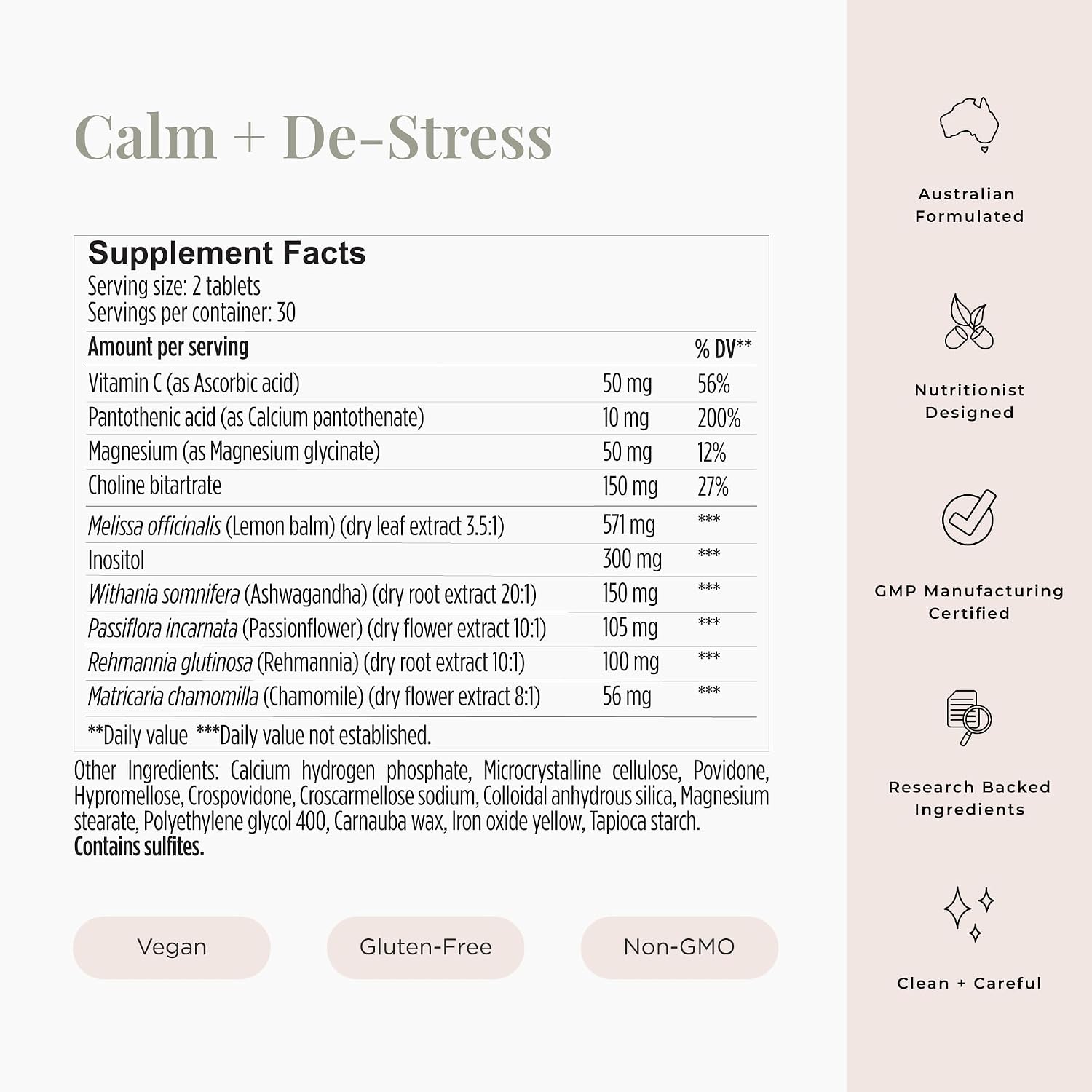 JSHealth Calm + Destress Supplement - 60 Capsules