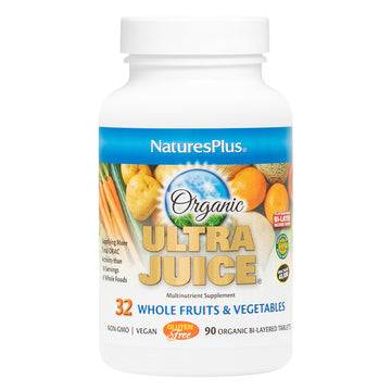 NaturesPlus Ultra Juice Multivitamin - 90 Bi-Layered Tablets - Whole Food Supplement with Fruits, Vegetables & Probiotics - Energy, Digestion & Immune Health Support - USDA Organic - 45 Servings NaturesPlus buy supplements Au