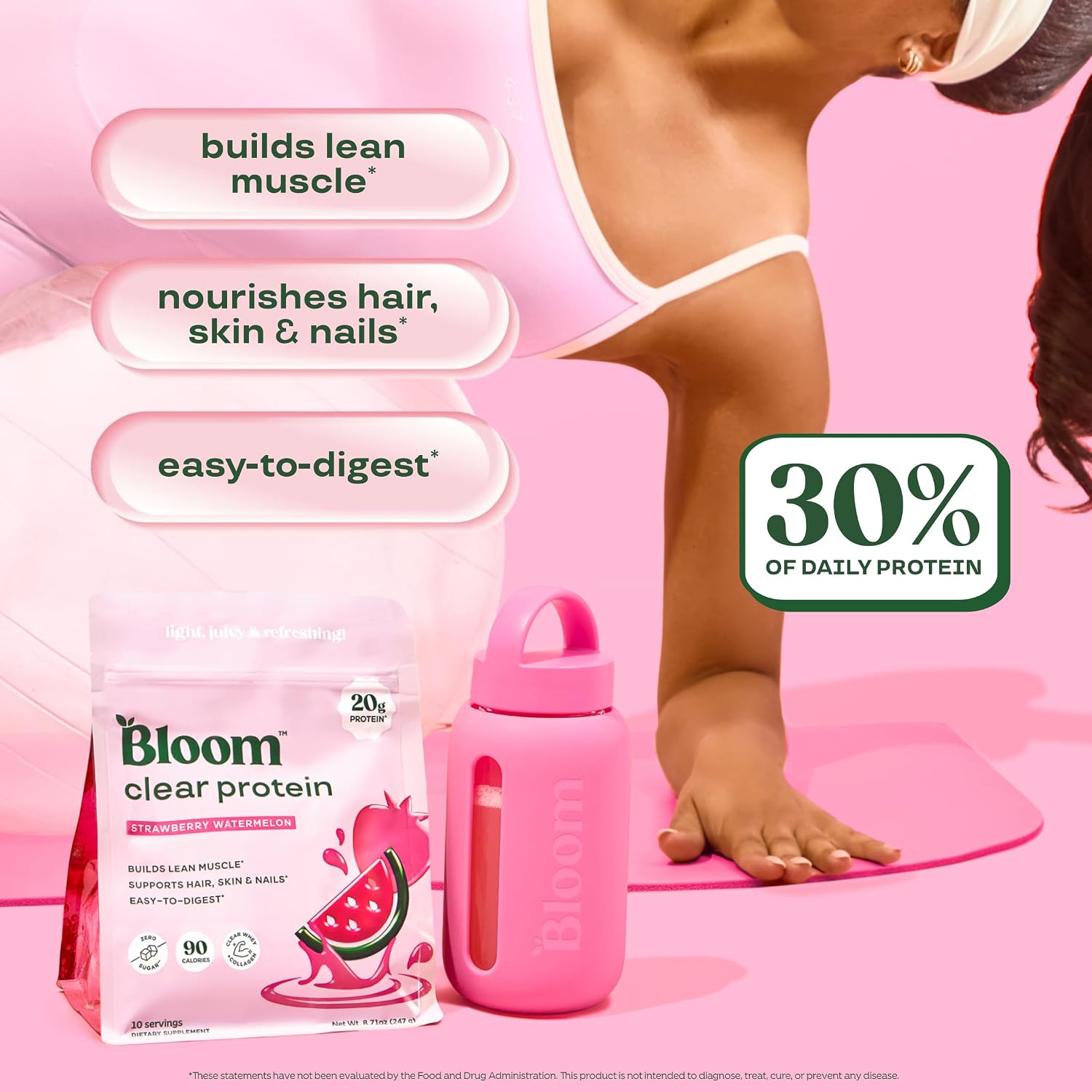 Bloom Clear Protein and Unflavored Creatine Bundle