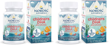 Nordic Naturals Children’s DHA, Strawberry - 90 Mini Chewable Soft Gels for Kids - 250 mg Omega-3 with EPA & DHA - Brain Development & Function - Non-GMO - 22 Servings (Pack of 2) Nordic NaturalsBuy Supplements Australia