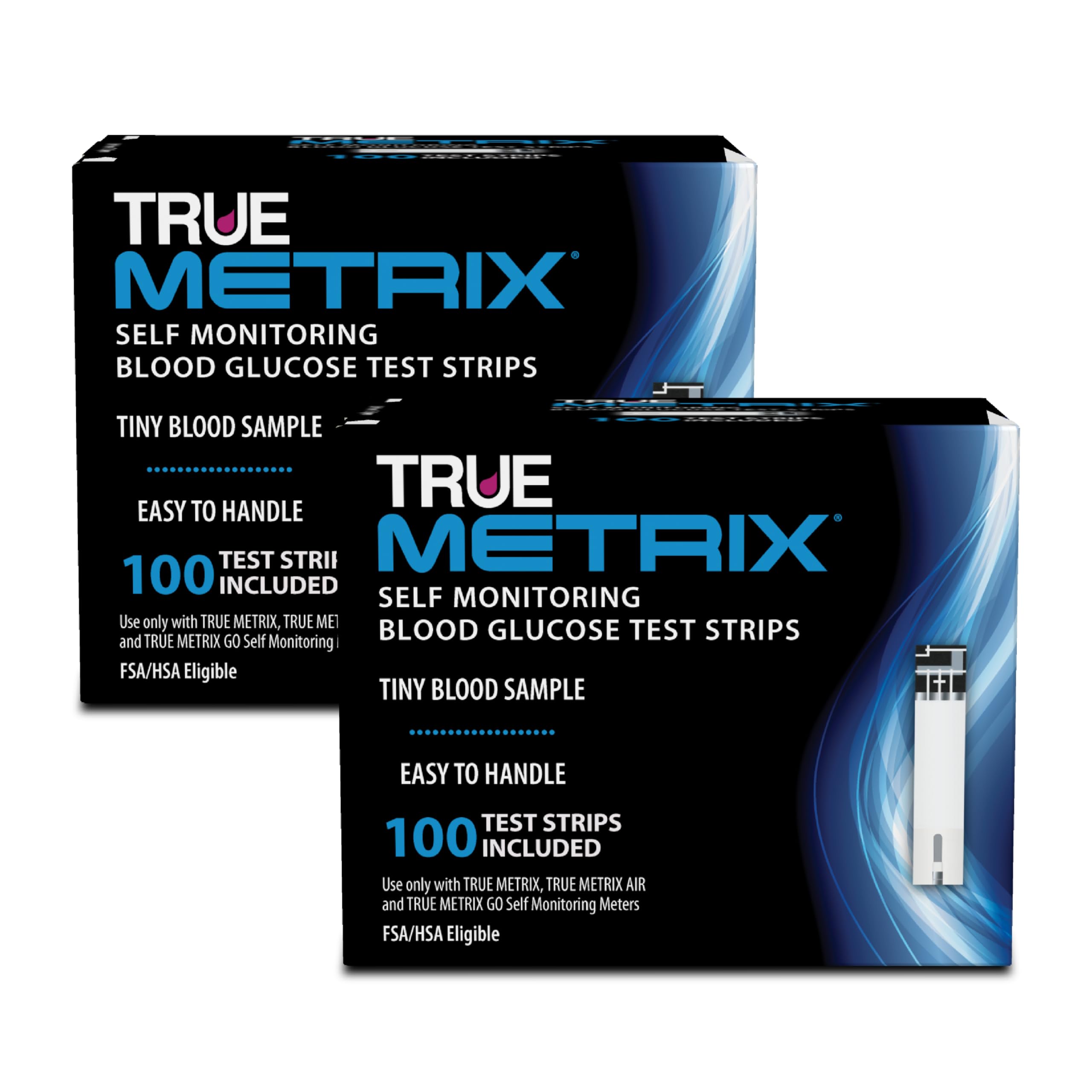 TRUE METRIX Self Monitoring Blood Glucose Test Strips, 100 Count | Blood Glucose Test Strips Compatible with TRUE METRIX Family of Self Monitoring Blood Glucose Meters, Value Pack