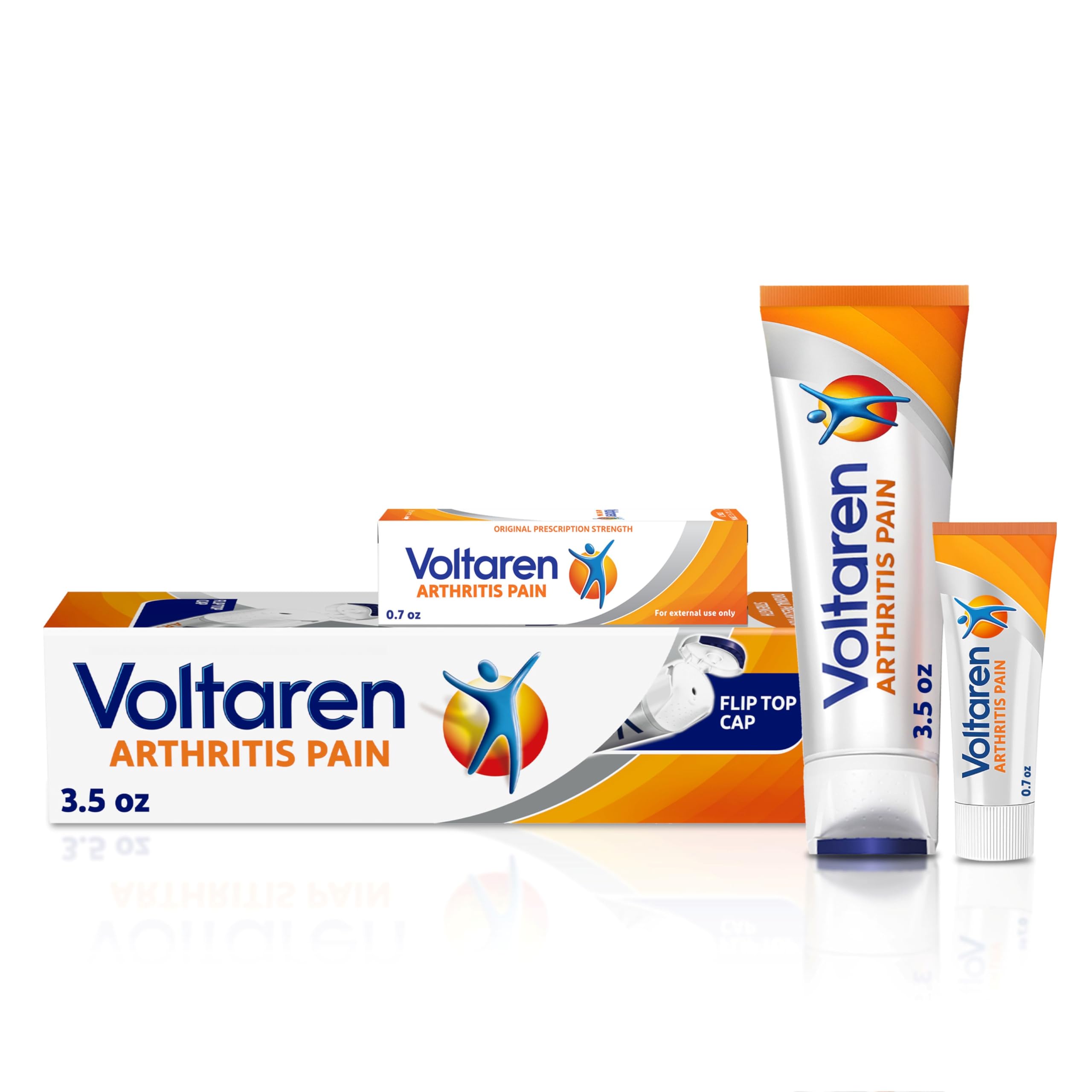 Voltaren Arthritis Pain Gel for Powerful Topical Arthritis Pain Relief with Diclofenac - NEW Easy Open Cap - 100 g Tube And 20 g Travel Size Tube VoltarenBuy Supplements Australia