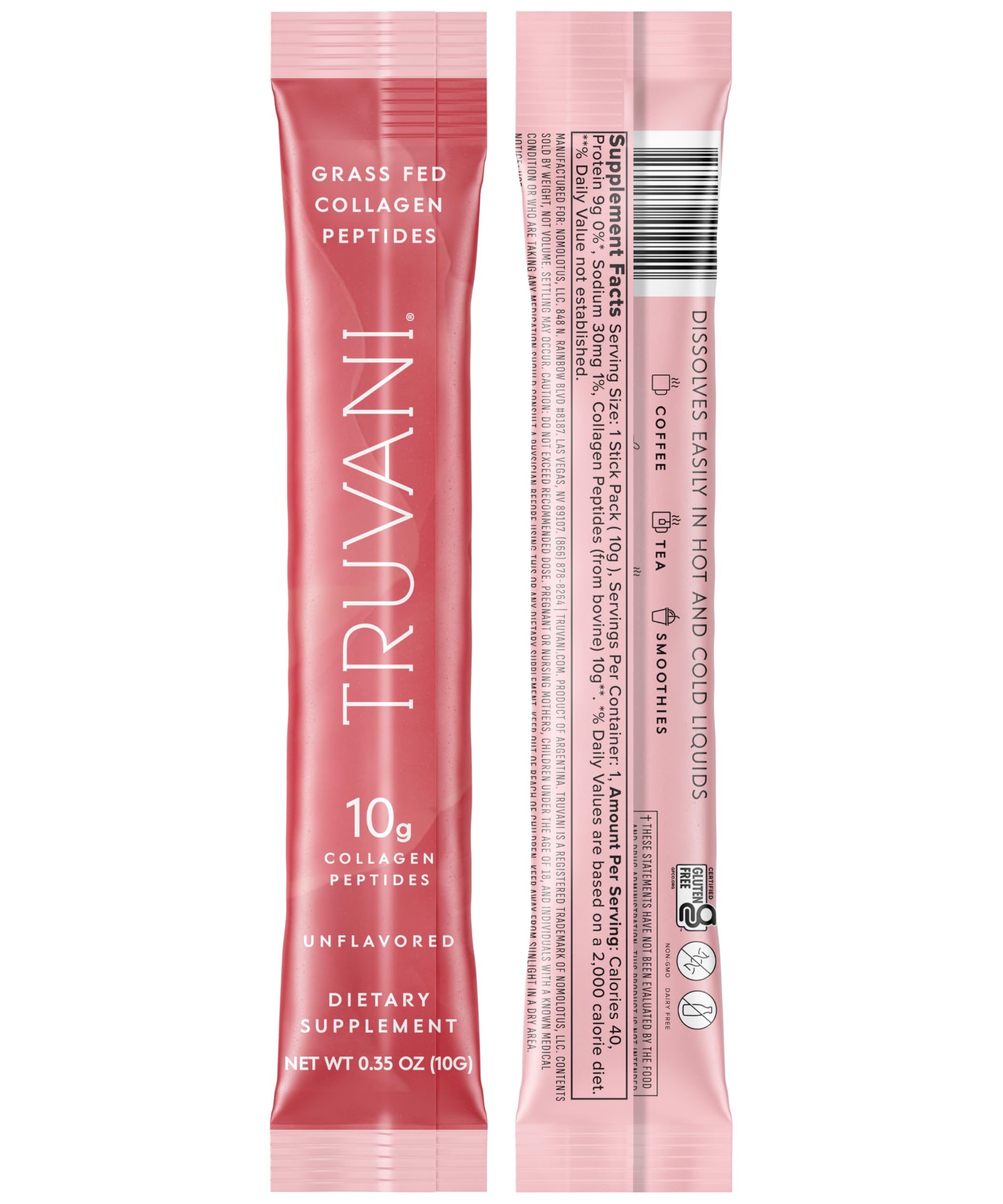 Truvani Hydrolyzed Collagen Peptides | Unflavored | 28 Servings | 20g Grass-Fed Collagen Protein Powder | Promotes Hair, Nail, Skin, and Joint Health | Keto | Gluten & Dairy Free