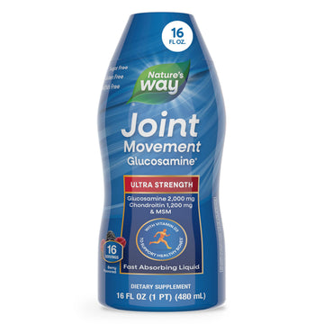 Nature's Way Joint Movement Glucosamine Fast Absorbing Liquid, Ultra Strength, Supports Healthy Bones*, Liquid Glucosamine Chondroitin, MSM with Vitamin D3, Berry Flavored, 16 Fl Oz Nature's WayBuy Supplements Australia