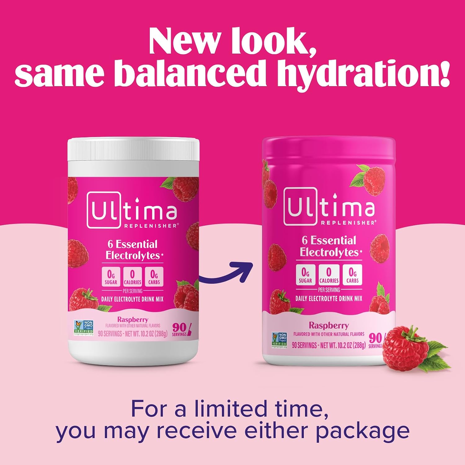 Ultima Replenisher Electrolyte Powder Drink Mix Bundle – Sugar Free – Lemonade and Raspberry, 90 Servings – Hydration Powder - 6 Key Electrolytes and Trace Minerals – Keto Friendly, Non-GMO