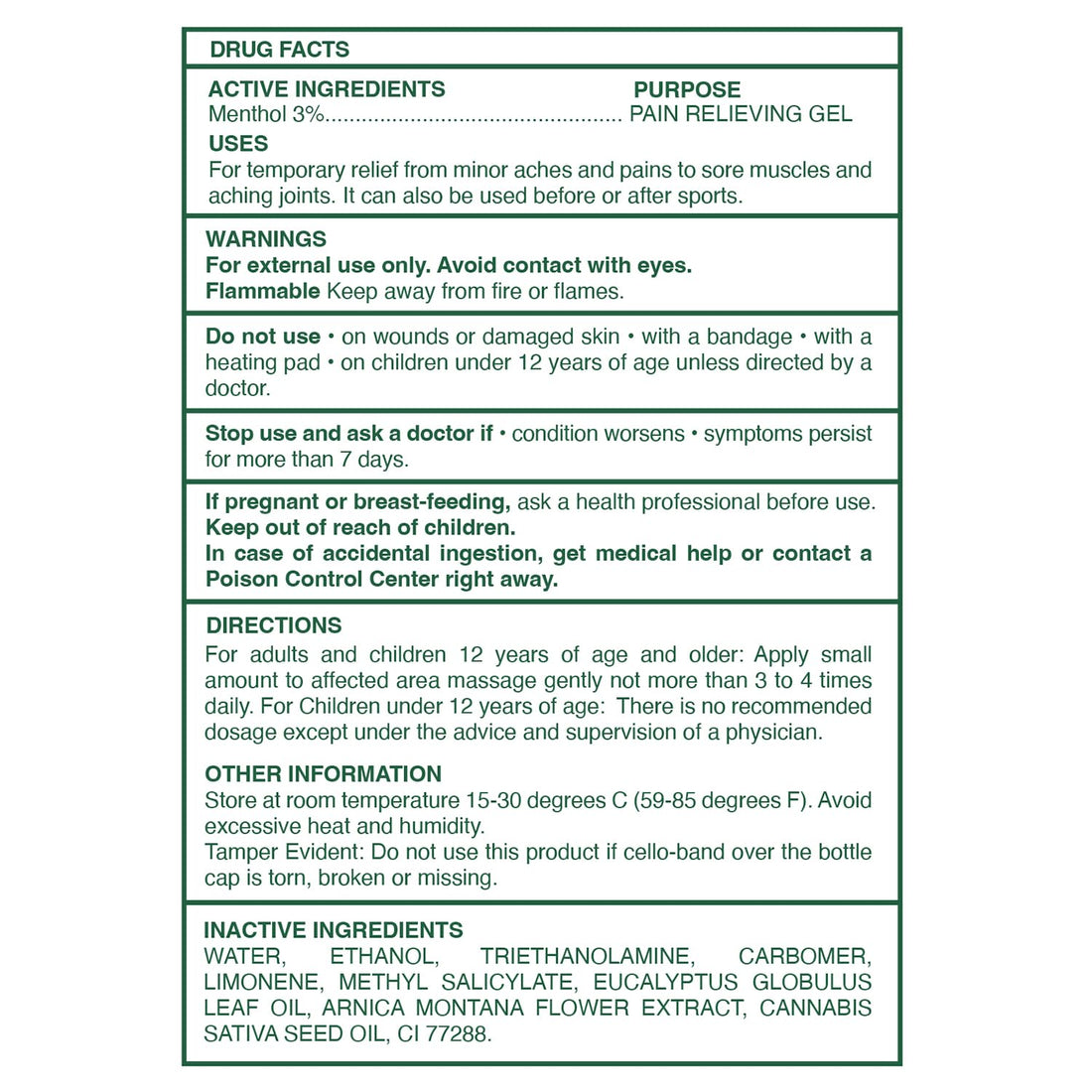 Ross D’Elen Green Menthol Gel Small - 3 Pack (3) ROSS D'ELENBuy Supplements Australia