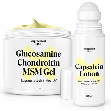 Supplement Spot Capsaicin Roll-On Cream 0.075% - Glucosamine Chondroitin MSM Gel with Bromelain – Joint & Muscle Care Bundle Supplement SpotBuy Supplements Australia