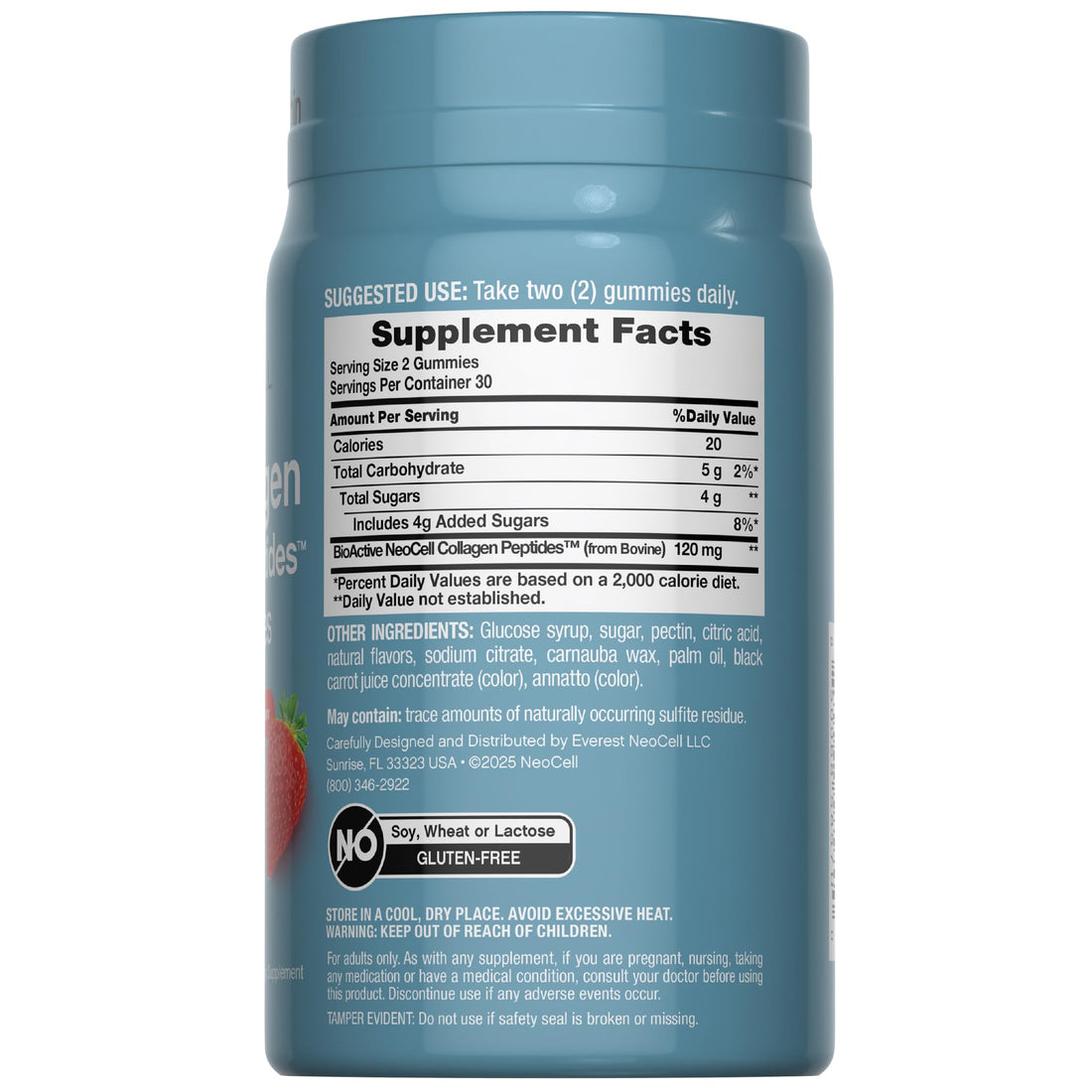 NeoCell Collagen Peptides Gummies | 60 Count | Types I & III | Advanced Formula Supplement | for Women and Men NeoCell buy supplements Au
