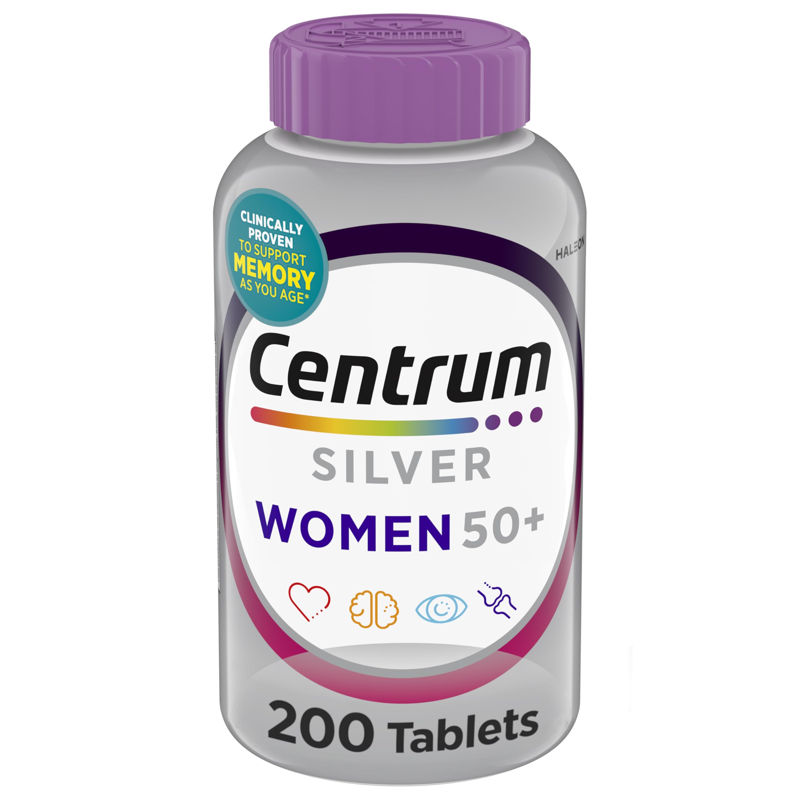Centrum Silver Women's Multivitamin for Women 50 Plus, Multivitamin/Multimineral Supplement with Vitamin D3, B Vitamins, Non-GMO Ingredients